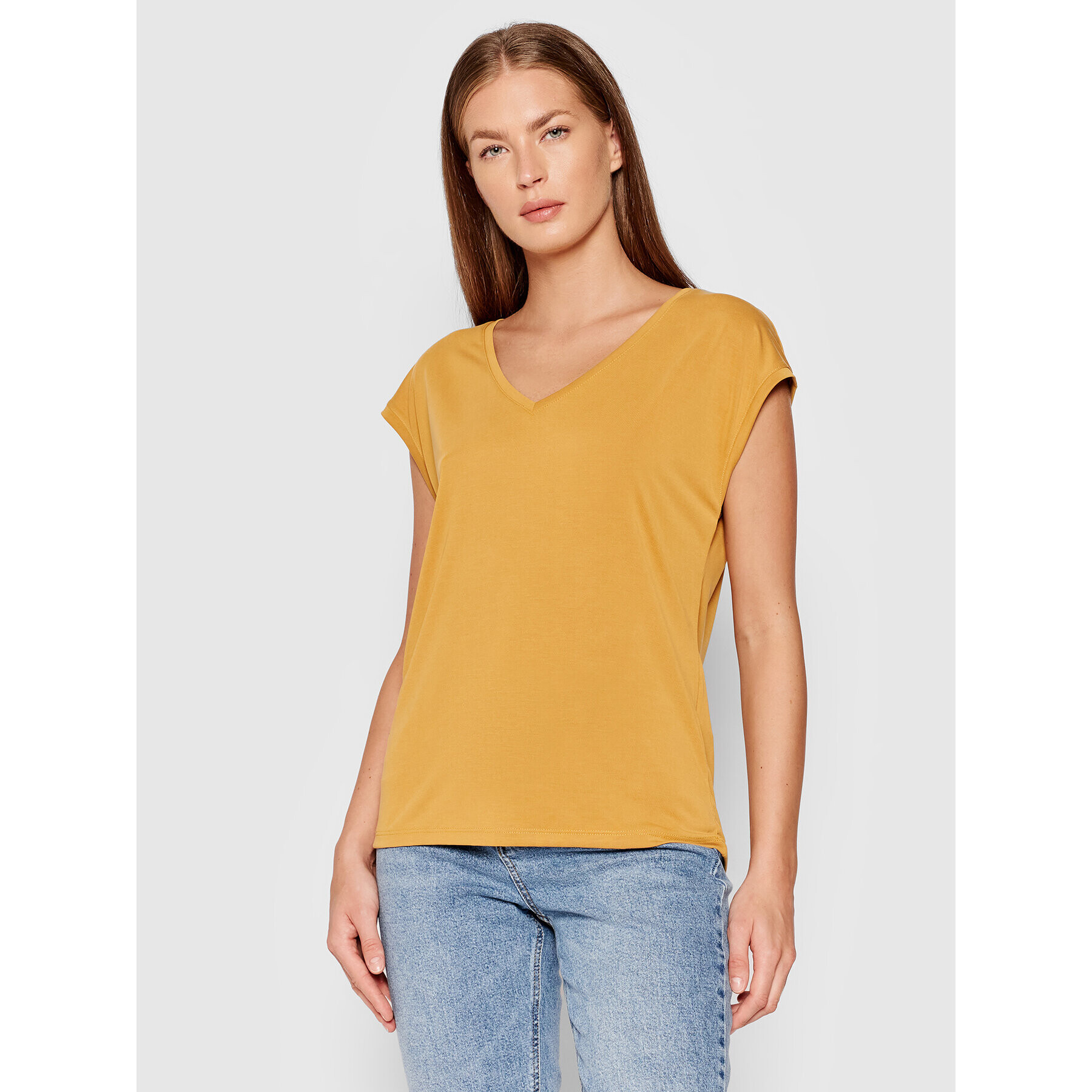 Vero Moda Тишърт Filli 10246928 Жълт Regular Fit - Pepit.bg