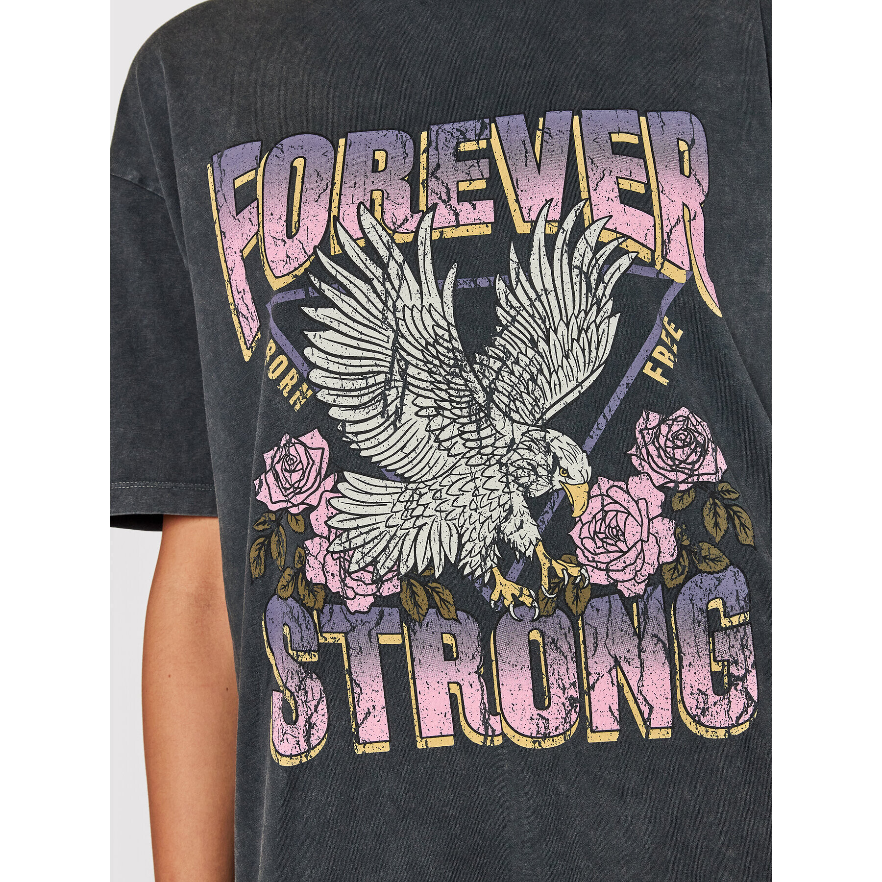 Vero Moda Тишърт Forever 10232956 Сив Oversize - Pepit.bg