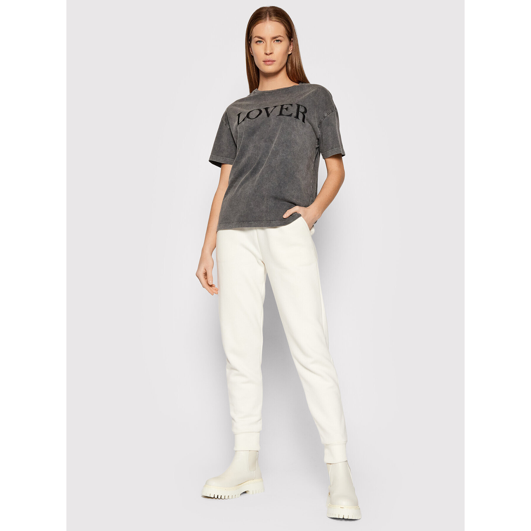 Vero Moda Тишърт Forever 10264948 Сив Regular Fit - Pepit.bg