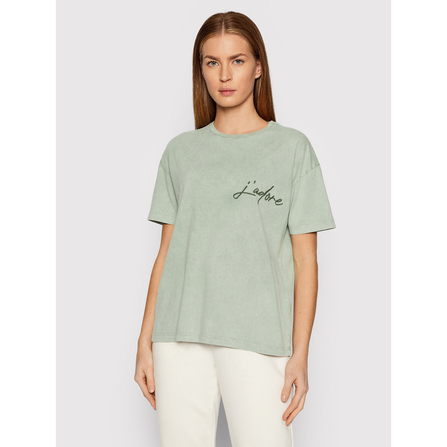 Vero Moda Тишърт Forever 10264948 Зелен Regular Fit - Pepit.bg