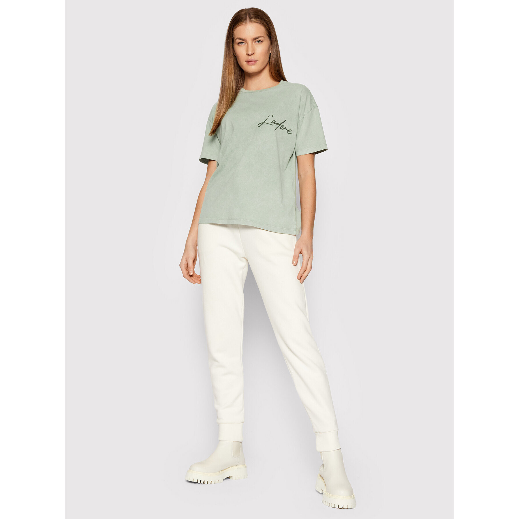 Vero Moda Тишърт Forever 10264948 Зелен Regular Fit - Pepit.bg