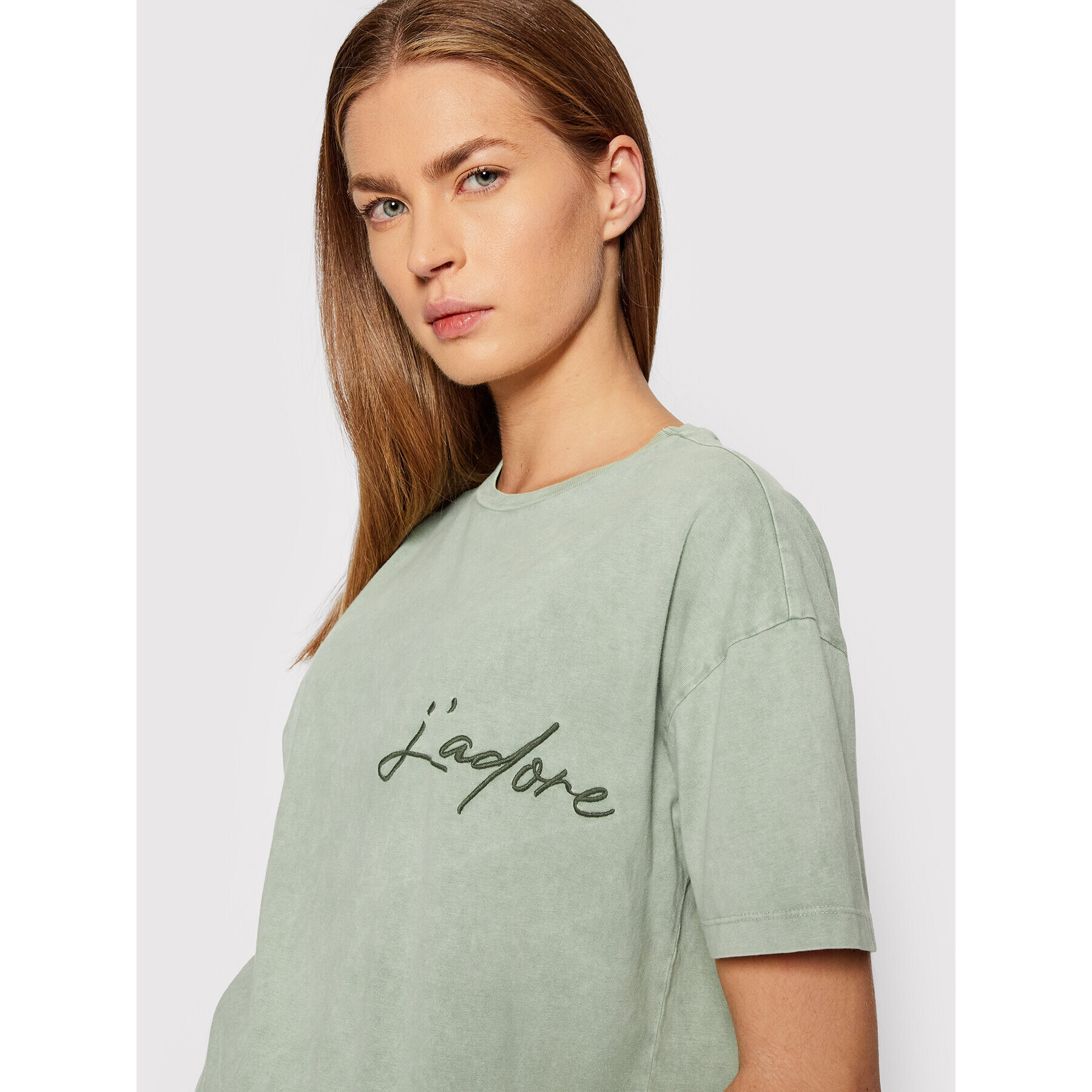 Vero Moda Тишърт Forever 10264948 Зелен Regular Fit - Pepit.bg