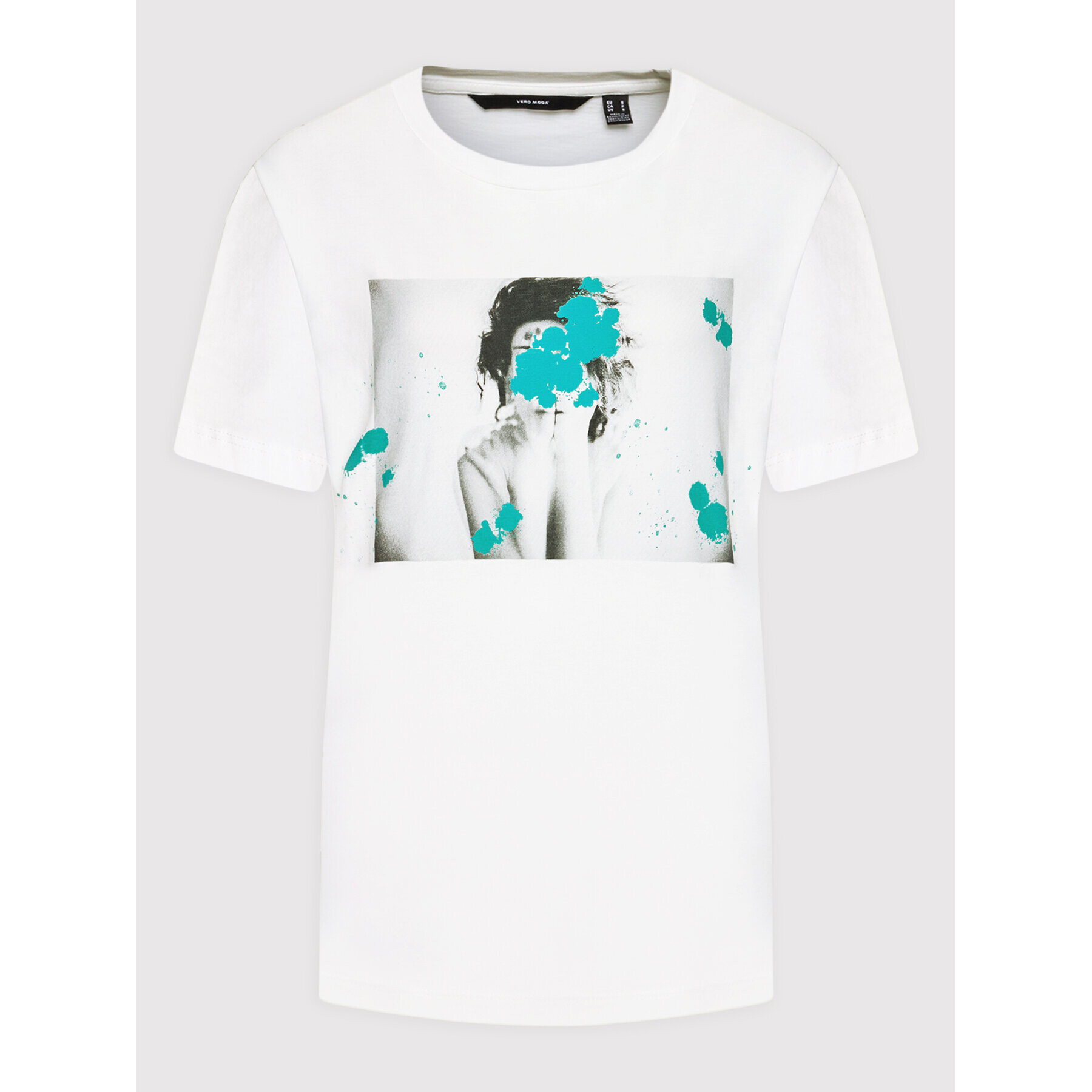 Vero Moda Тишърт Ibamia 10261039 Бял Relaxed Fit - Pepit.bg