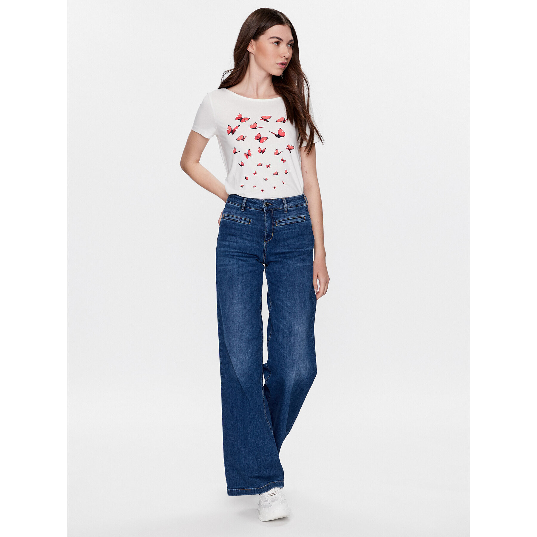 Vero Moda Тишърт Siv 10282877 Бял Regular Fit - Pepit.bg