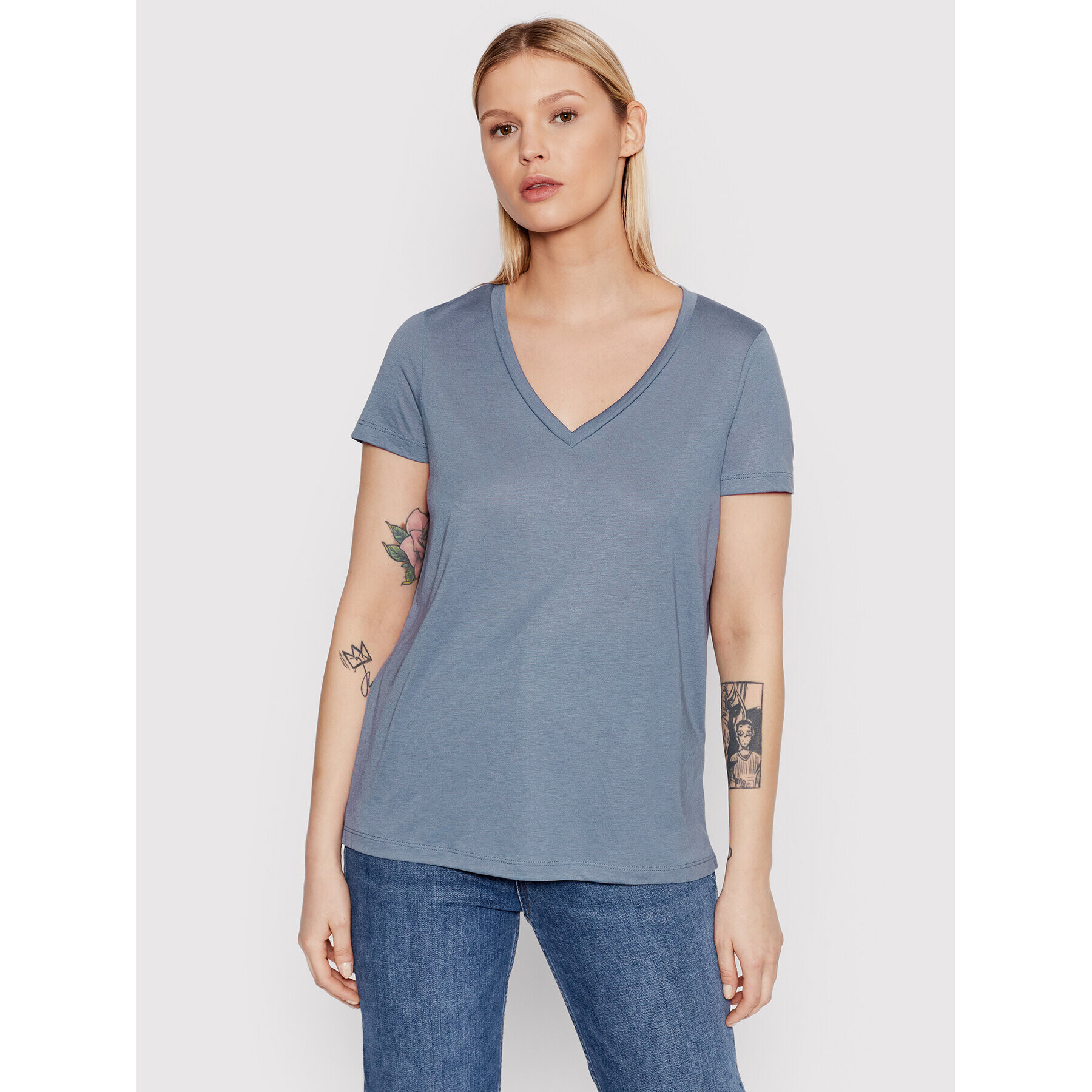 Vero Moda Тишърт Spicy 10260455 Тъмносин Relaxed Fit - Pepit.bg