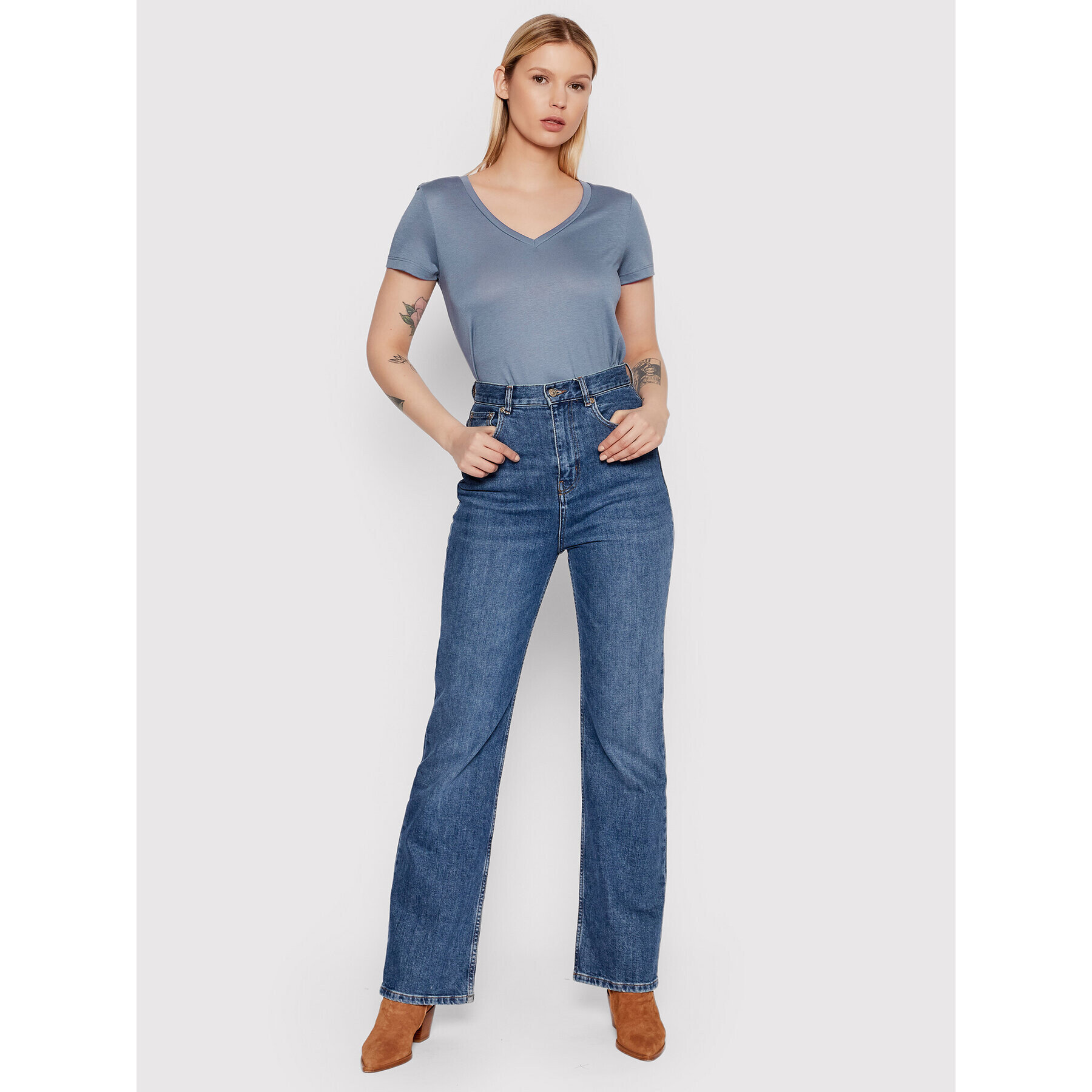 Vero Moda Тишърт Spicy 10260455 Тъмносин Relaxed Fit - Pepit.bg