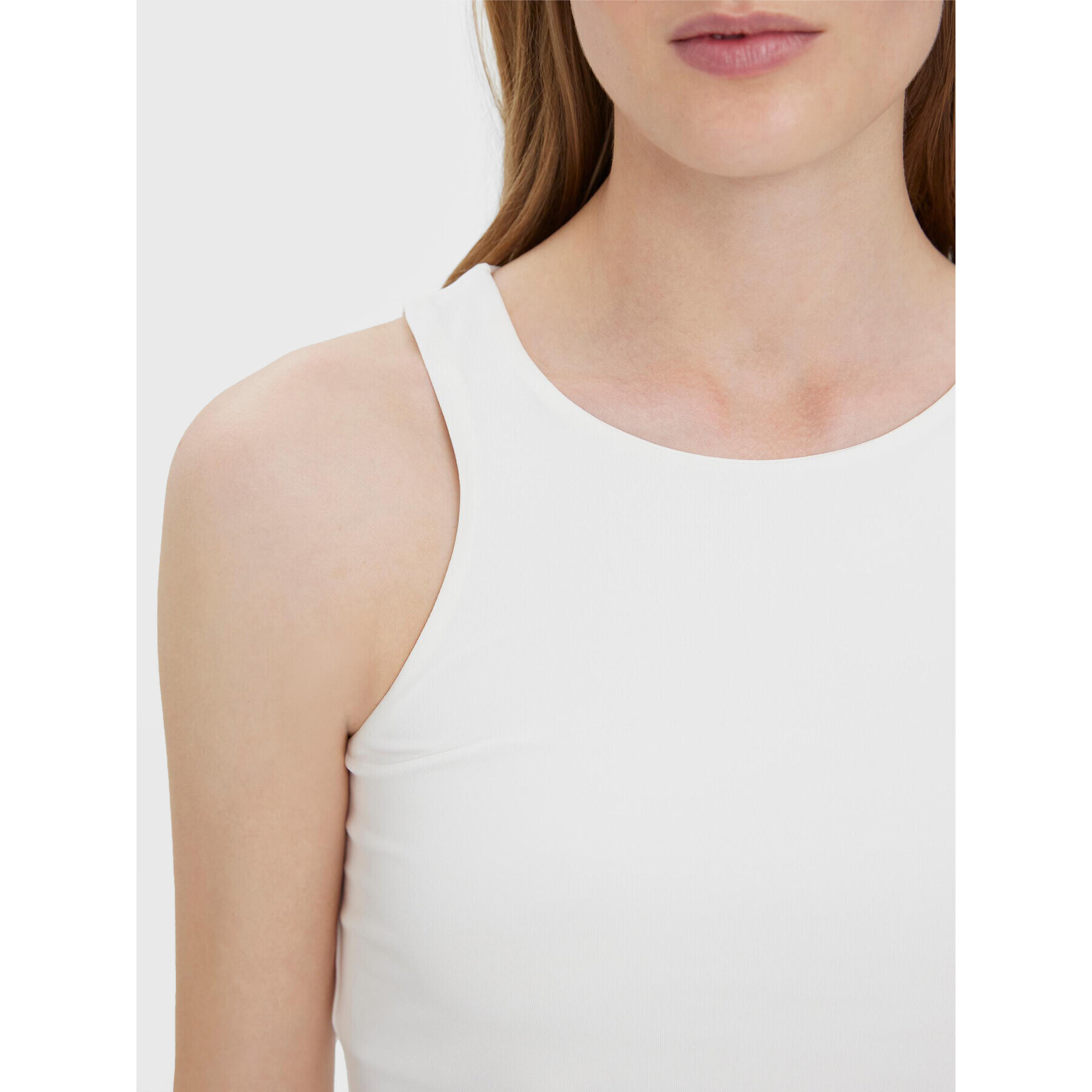 Vero Moda топ Bianca 10279787 Бял Slim Fit - Pepit.bg