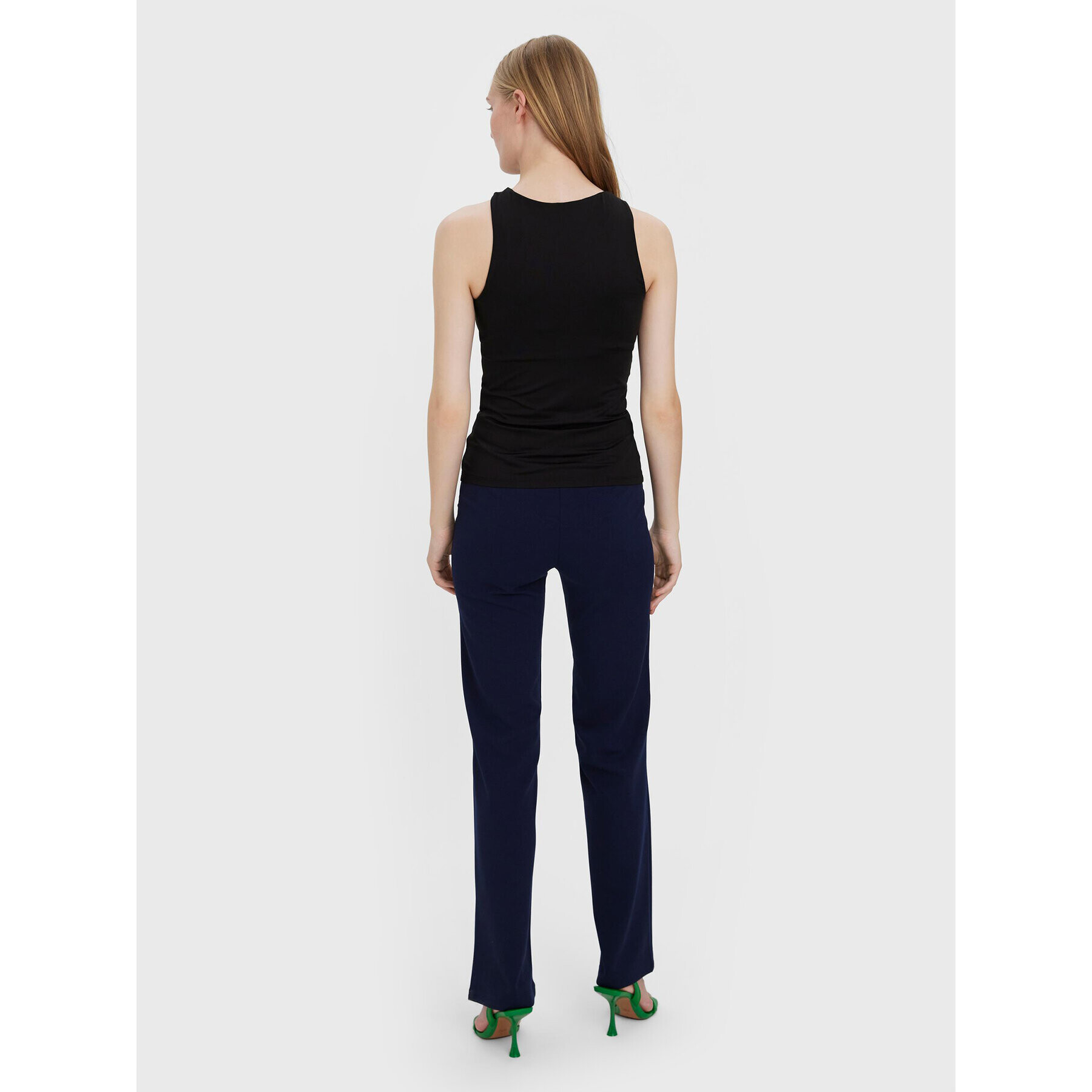 Vero Moda топ Bianca 10279787 Черен Slim Fit - Pepit.bg