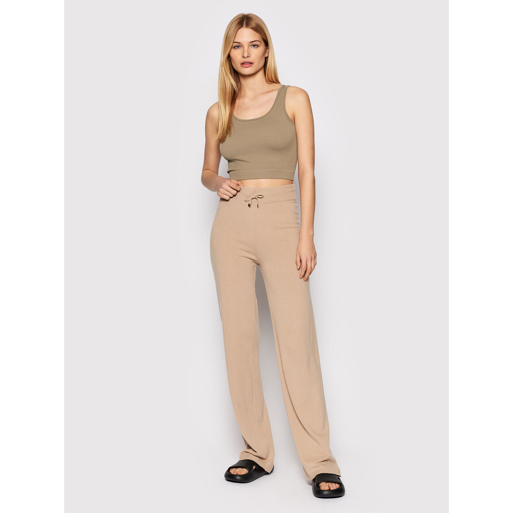 Vero Moda топ Eve 10252057 Кафяв Slim Fit - Pepit.bg