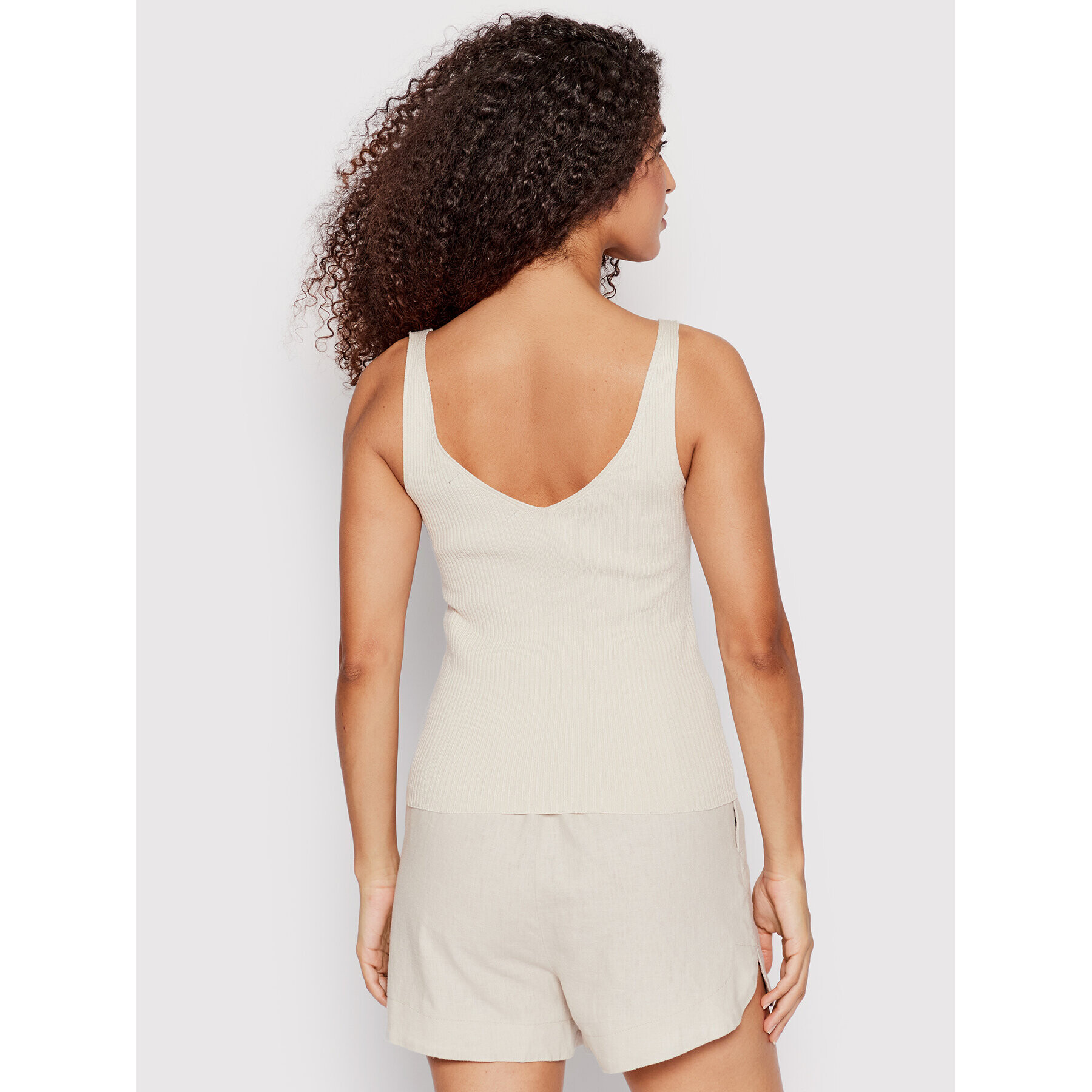 Vero Moda топ Glory 10264760 Екрю Slim Fit - Pepit.bg