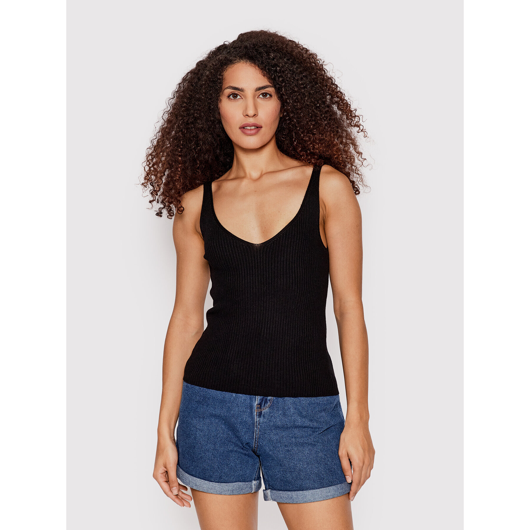 Vero Moda топ Glory 10264760 Черен Slim Fit - Pepit.bg