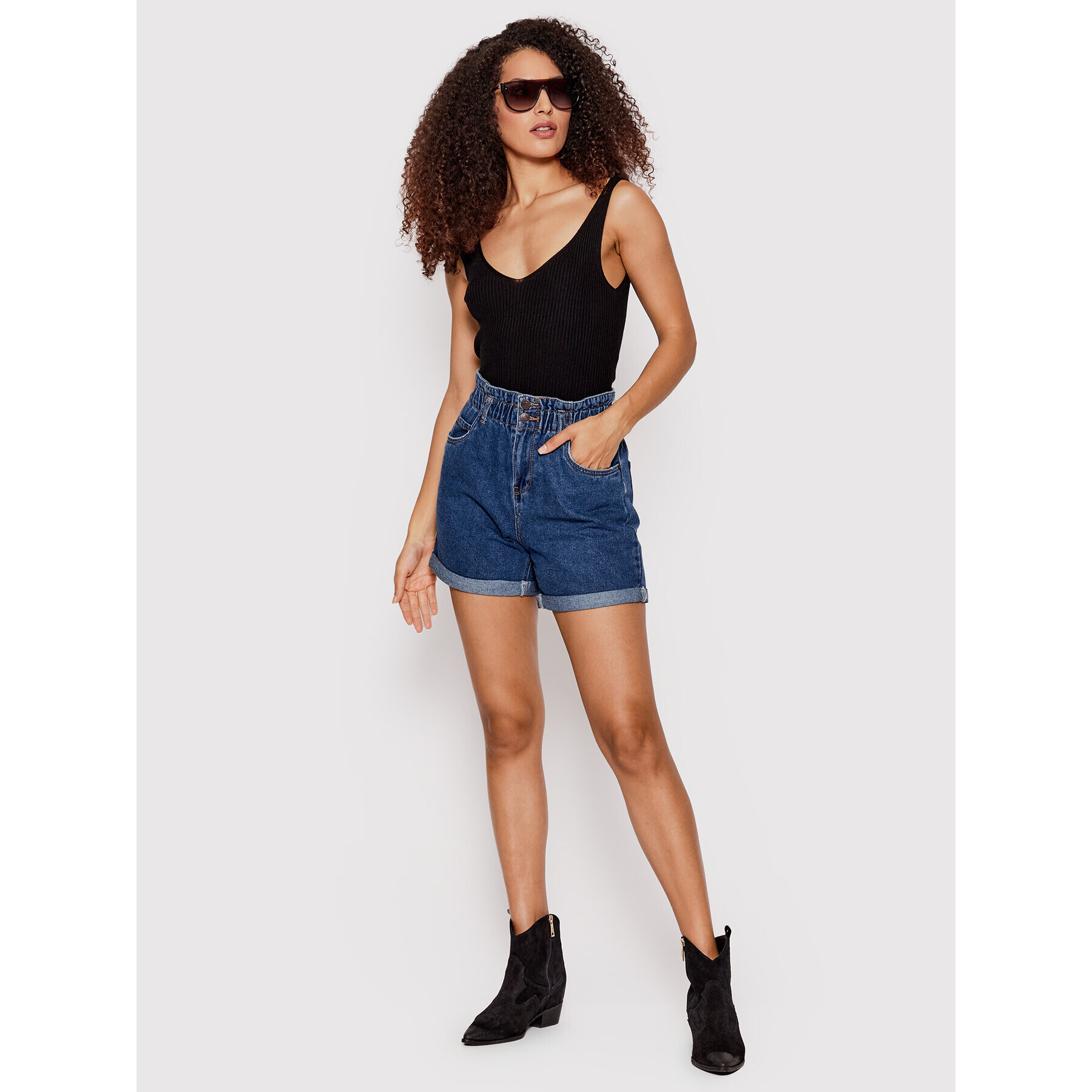 Vero Moda топ Glory 10264760 Черен Slim Fit - Pepit.bg