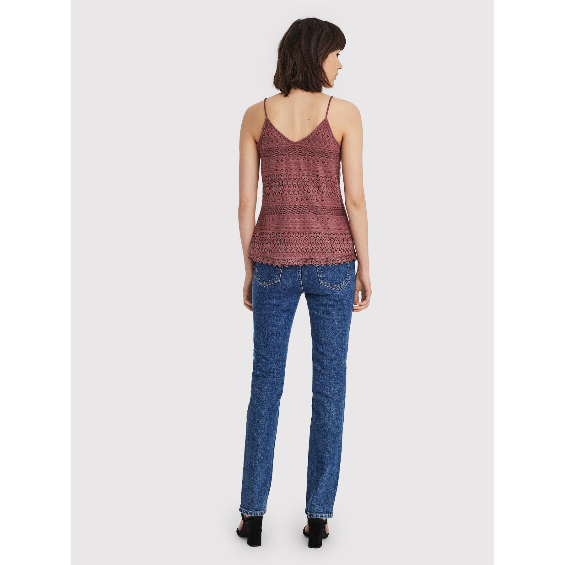 Vero Moda топ Honey 10190150 Бордо Regular Fit - Pepit.bg