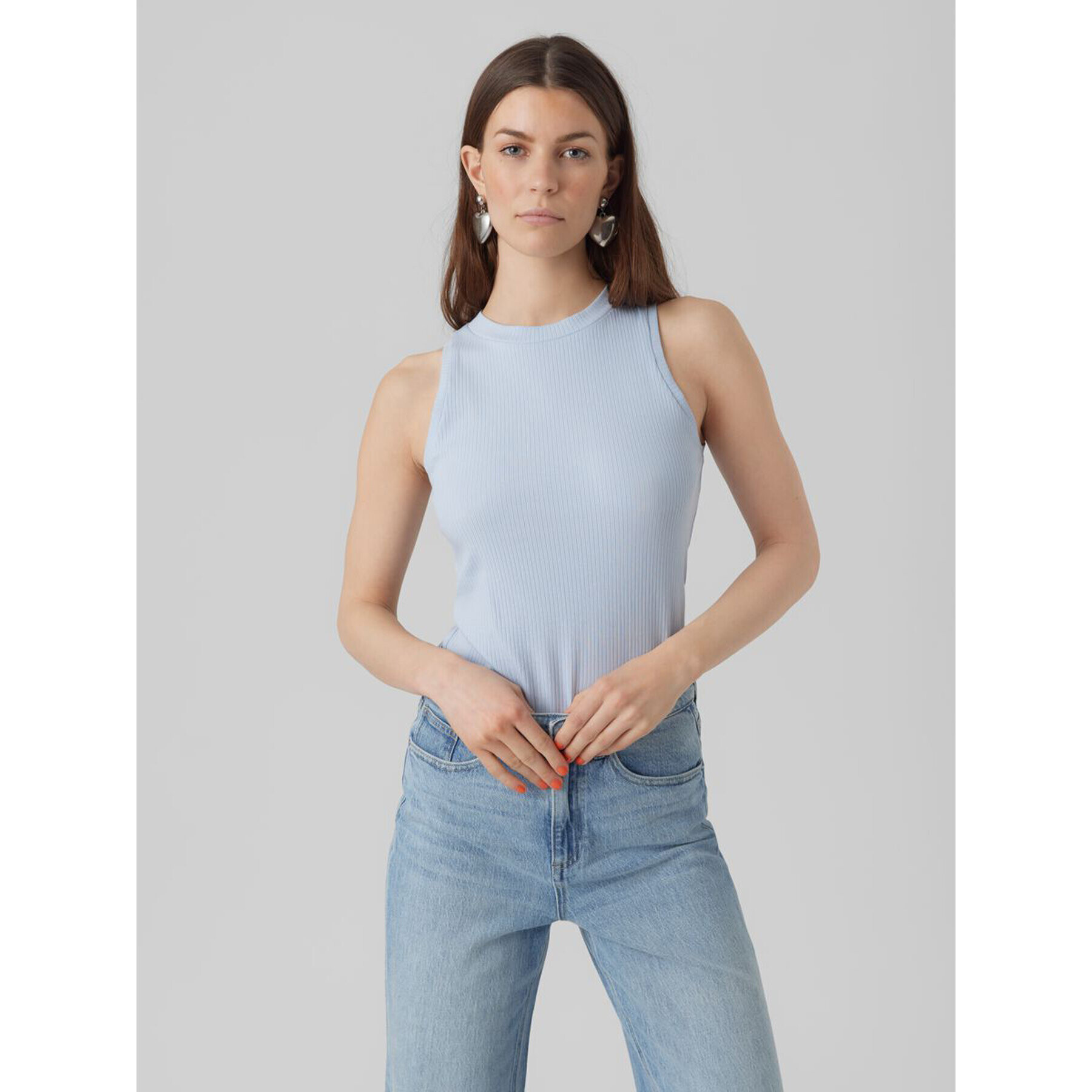Vero Moda топ Lavender 10275519 Син Slim Fit - Pepit.bg