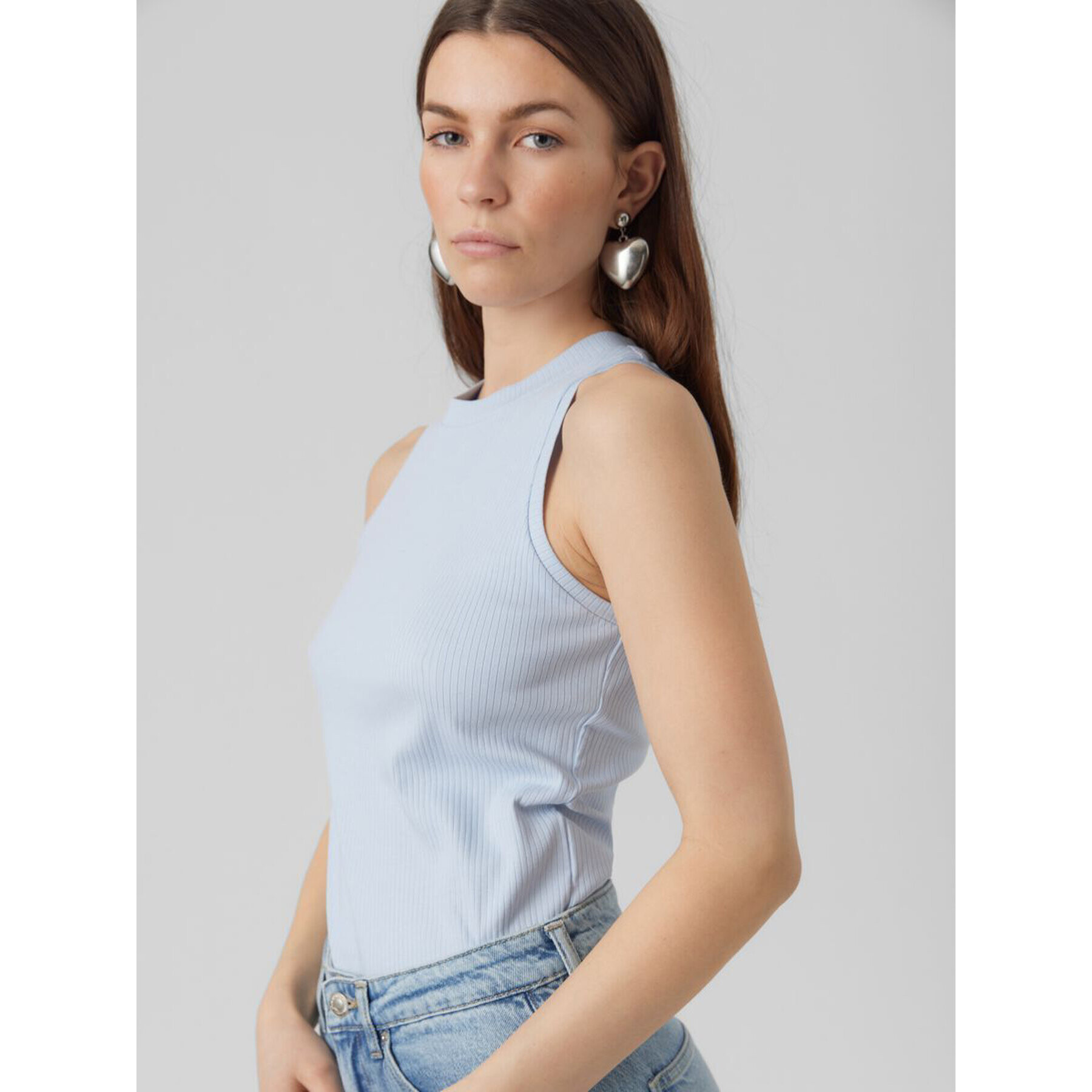 Vero Moda топ Lavender 10275519 Син Slim Fit - Pepit.bg