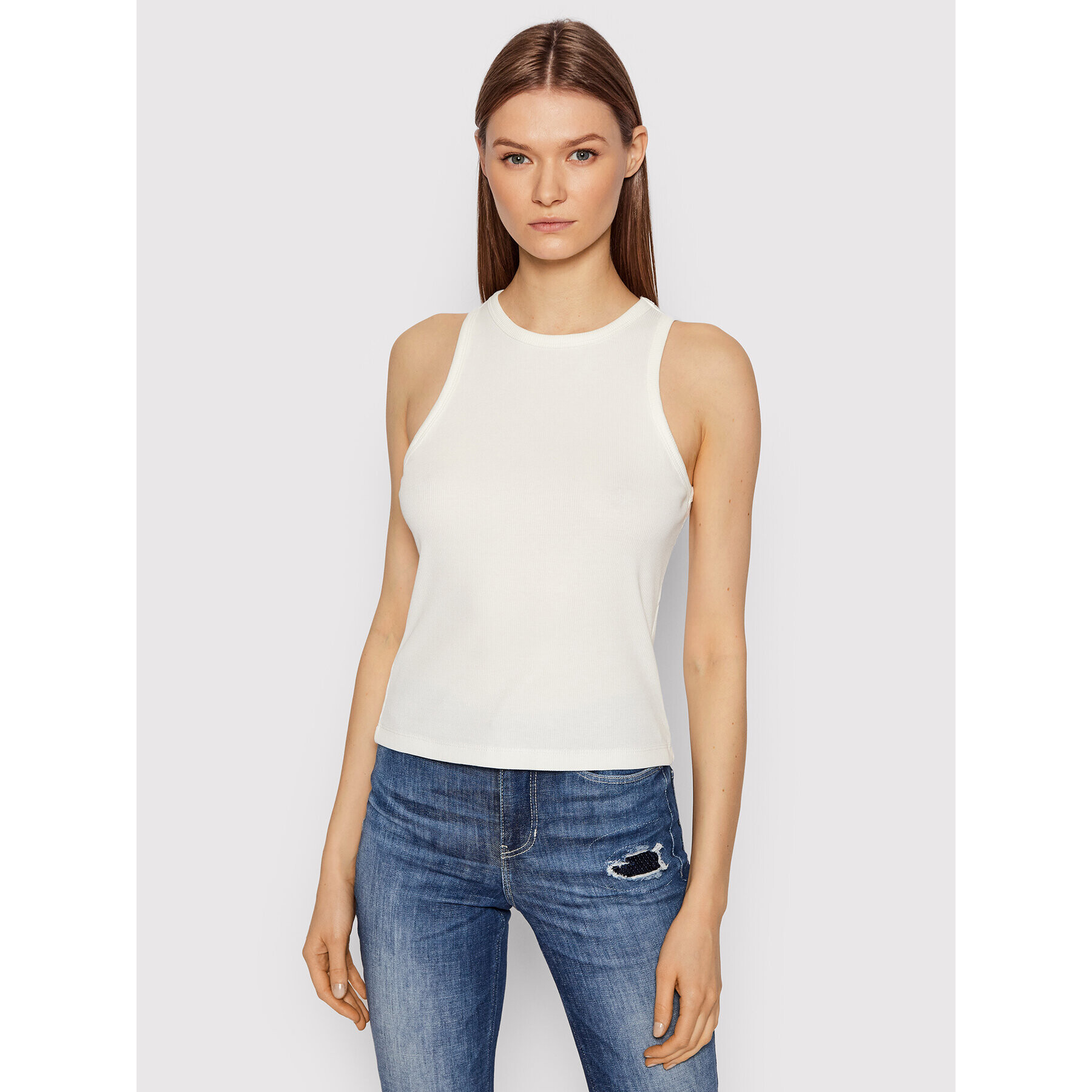 Vero Moda топ Serenety 10257829 Бял Slim Fit - Pepit.bg