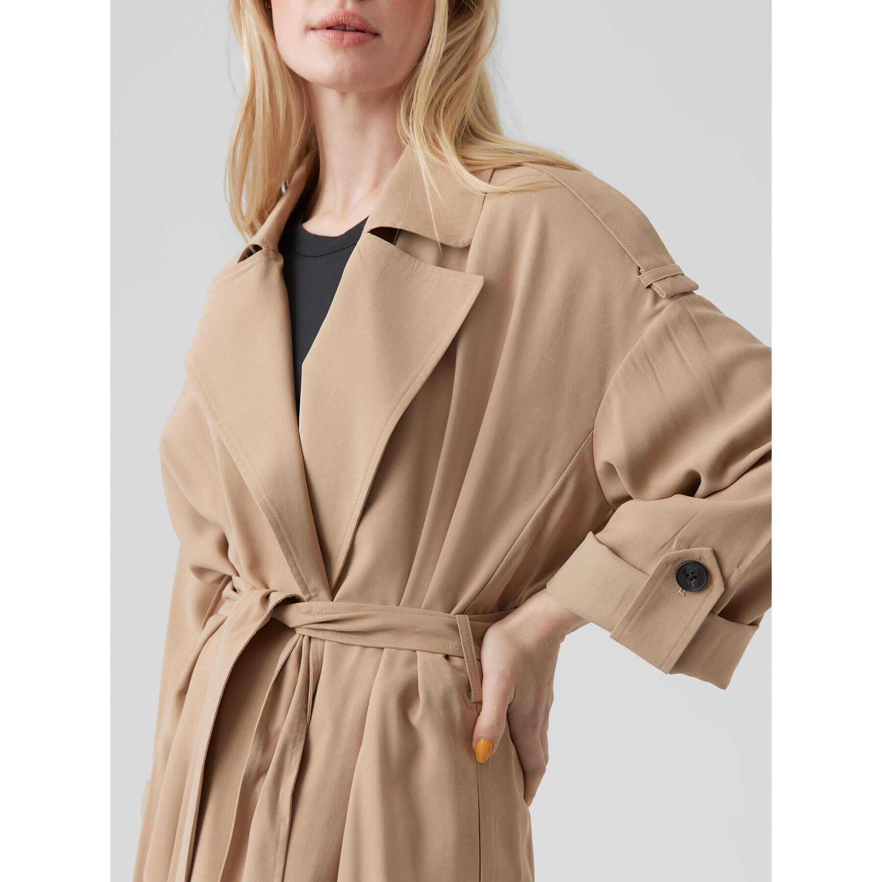 Vero Moda Тренч Bella 10252979 Бежов Relaxed Fit - Pepit.bg