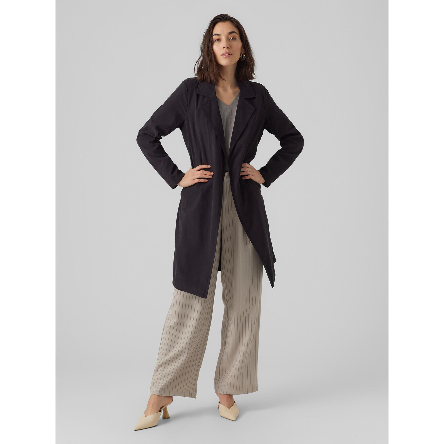 Vero Moda Тренч Billie Daisy 10281638 Черен Regular Fit - Pepit.bg