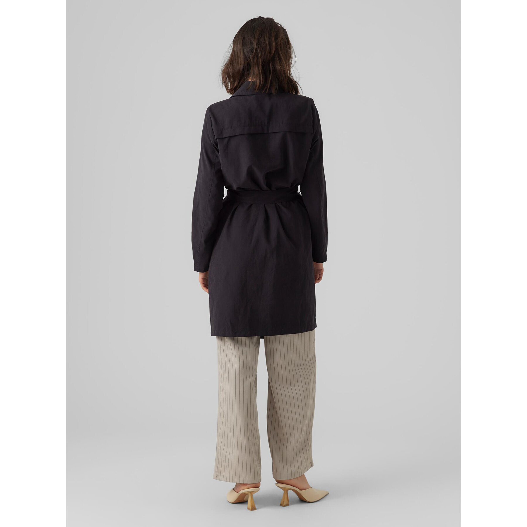 Vero Moda Тренч Billie Daisy 10281638 Черен Regular Fit - Pepit.bg