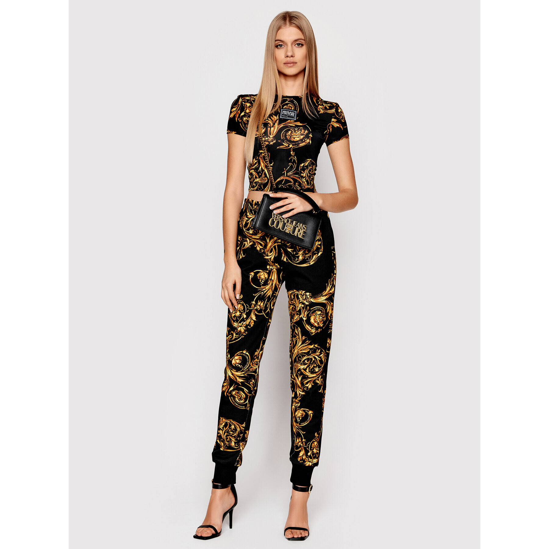 Versace Jeans Couture Блуза Logo 72HAH602 Черен Slim Fit - Pepit.bg