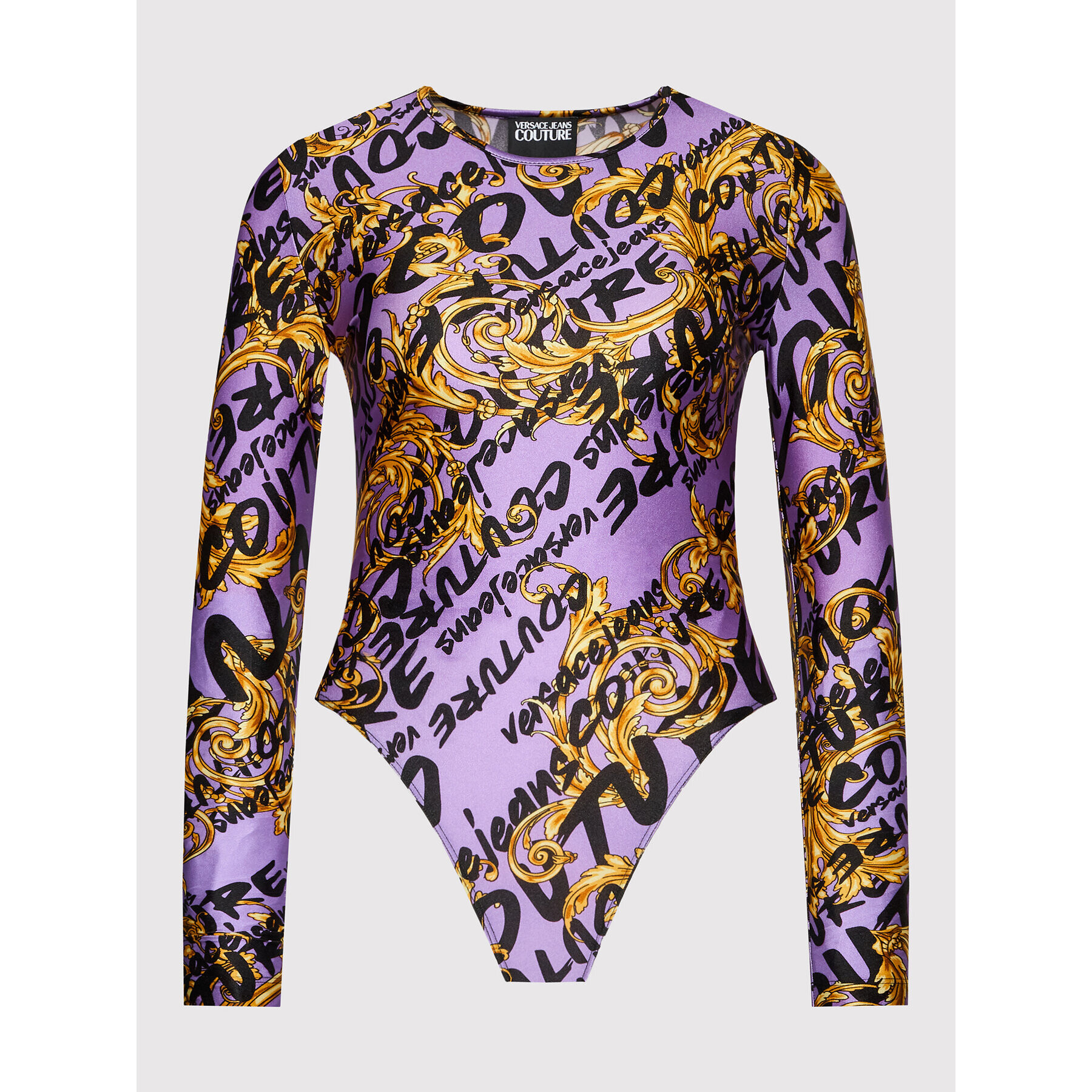 Versace Jeans Couture Боди 73HAM223 Виолетов Slim Fit - Pepit.bg