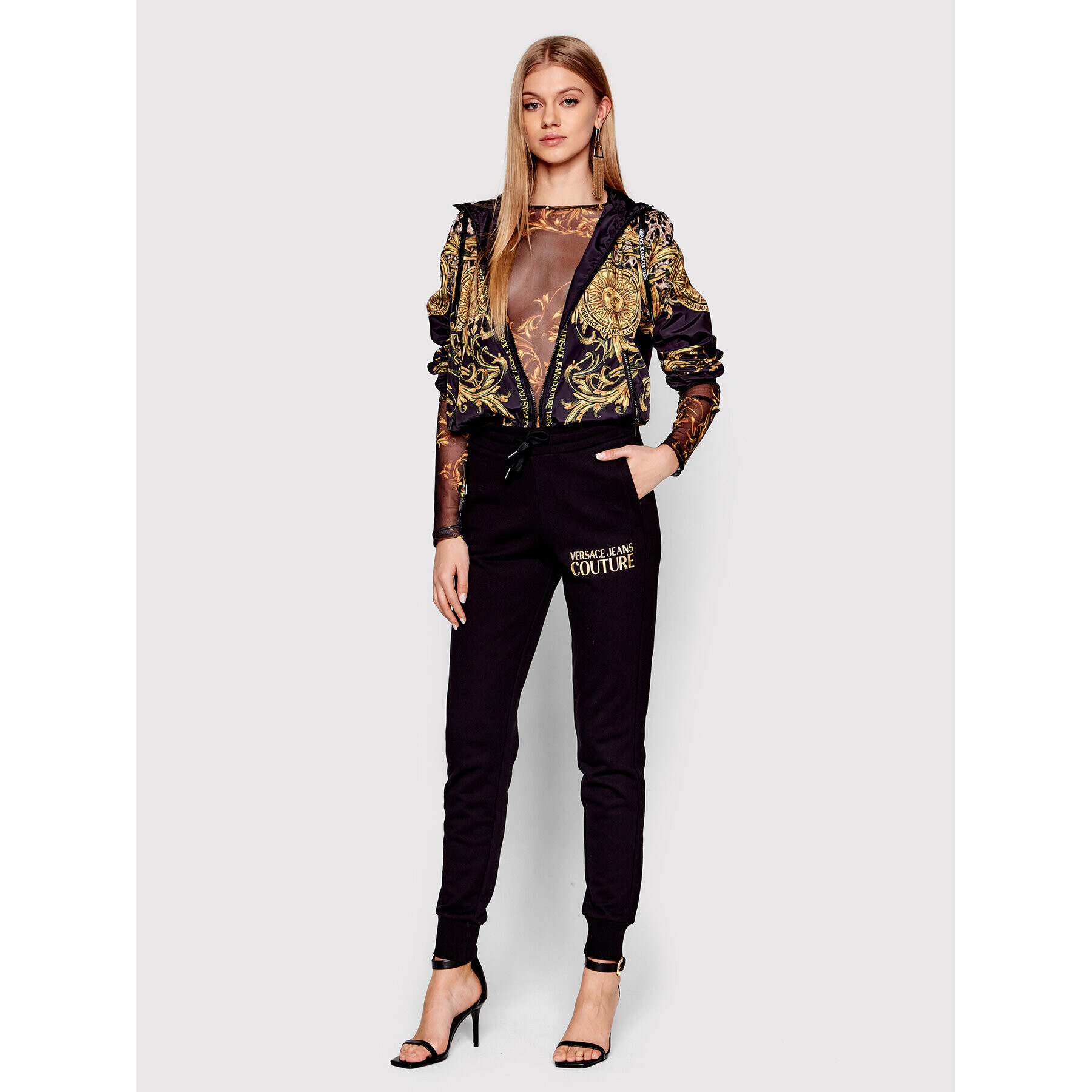 Versace Jeans Couture Боди Regalia 72HAM223 Черен Slim Fit - Pepit.bg