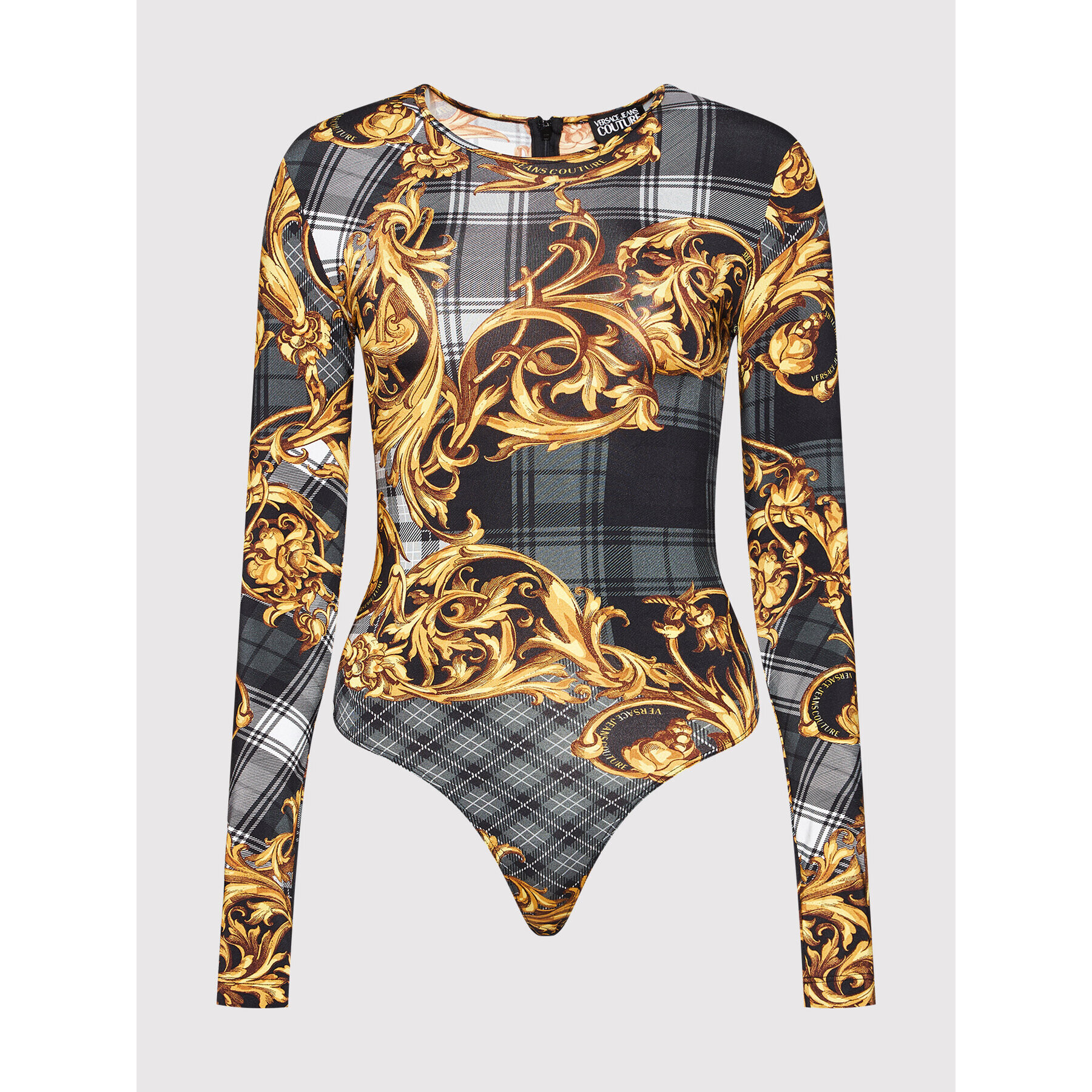 Versace Jeans Couture Боди Regalia Baroque Print 71HAM221 Черен Slim Fit - Pepit.bg