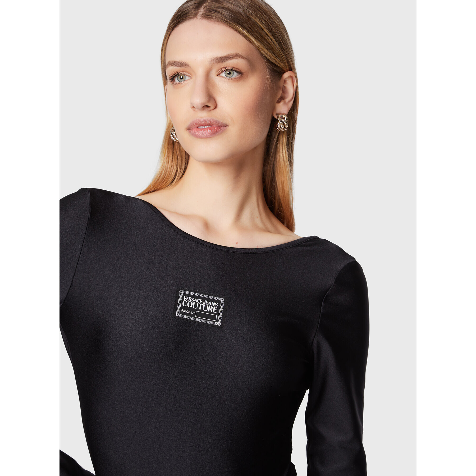 Versace Jeans Couture Боди Sumatra 73HAM226 Черен Slim Fit - Pepit.bg