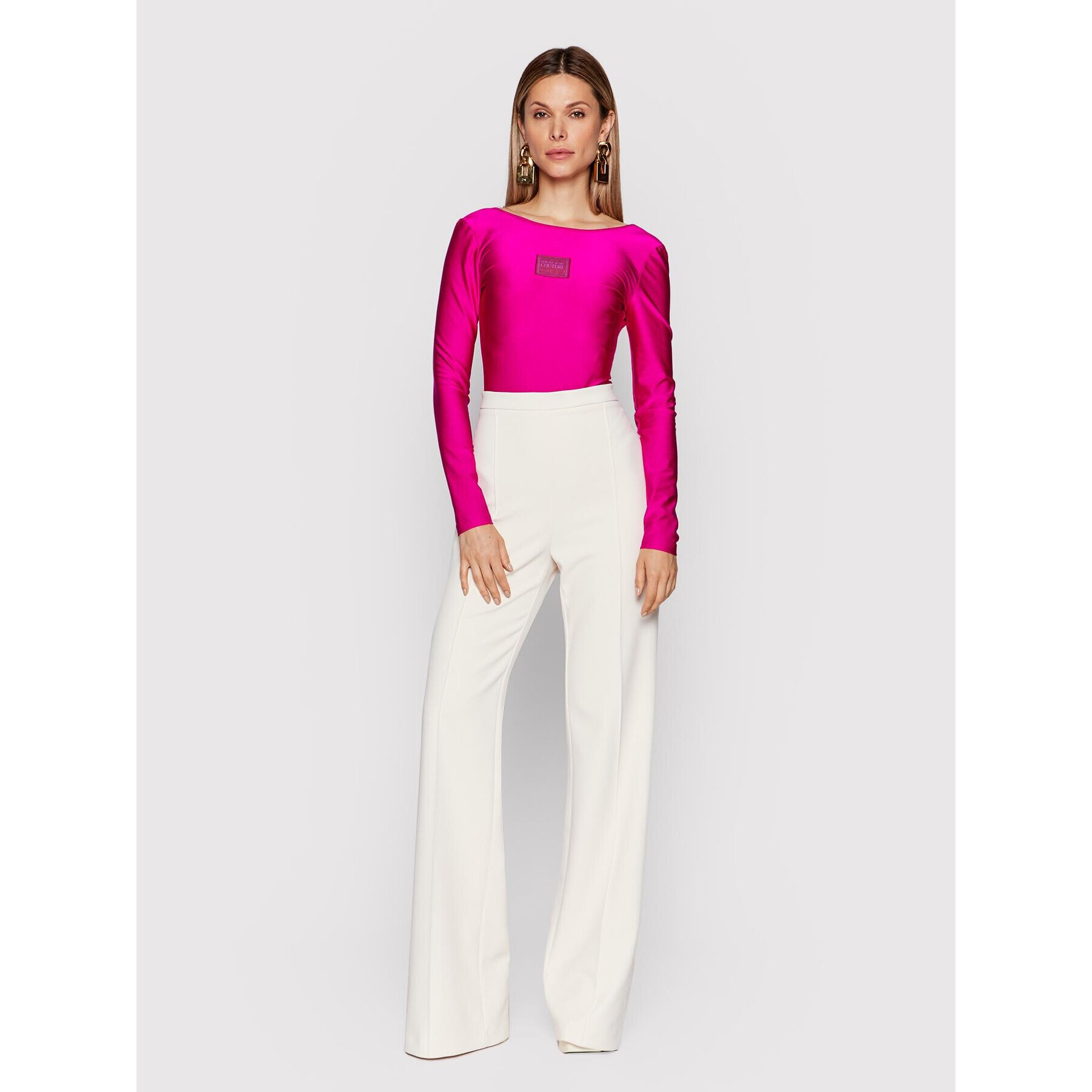 Versace Jeans Couture Боди Sumatra 73HAM226 Розов Slim Fit - Pepit.bg
