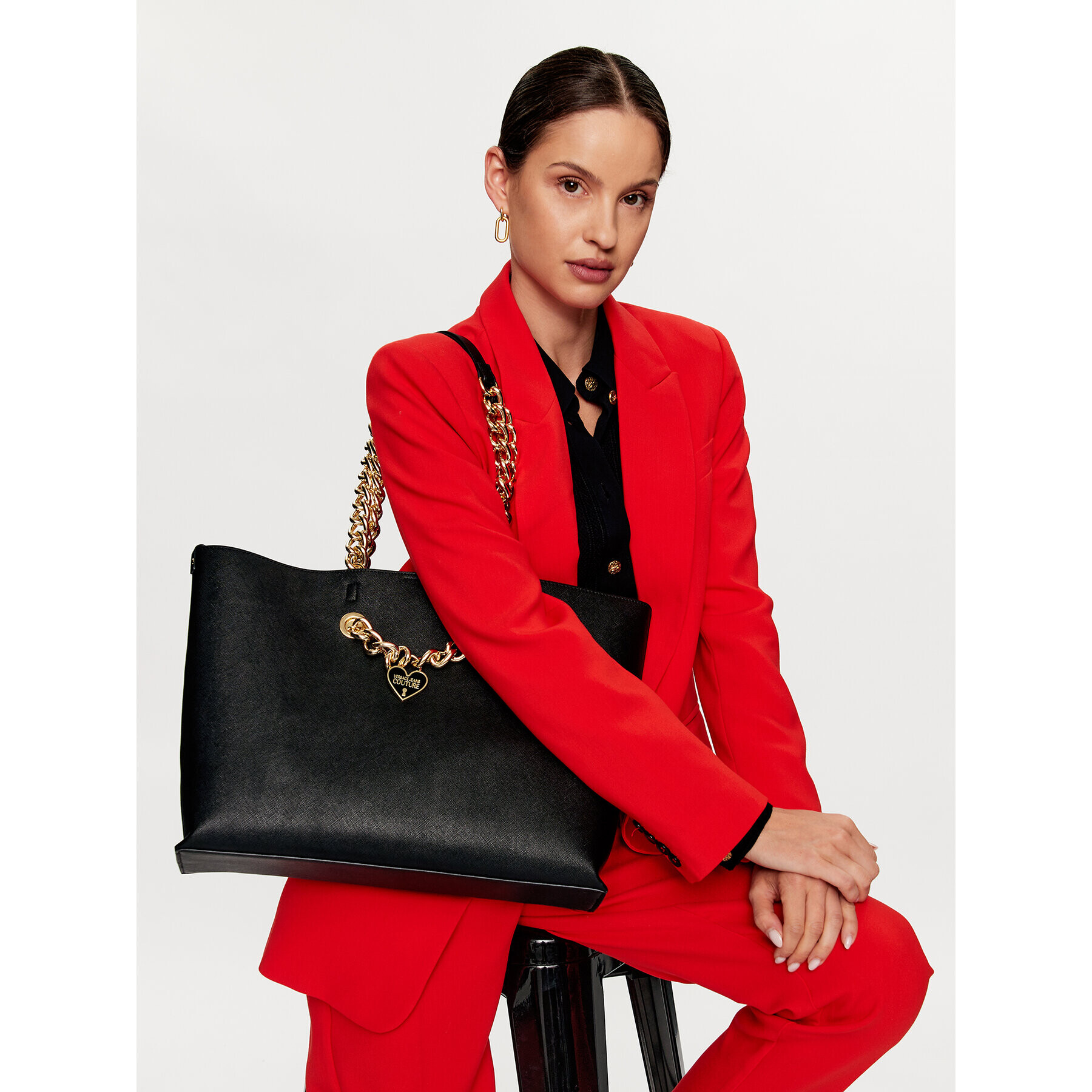 Versace Jeans Couture Дамска чанта 74VA4BC8 Черен - Pepit.bg