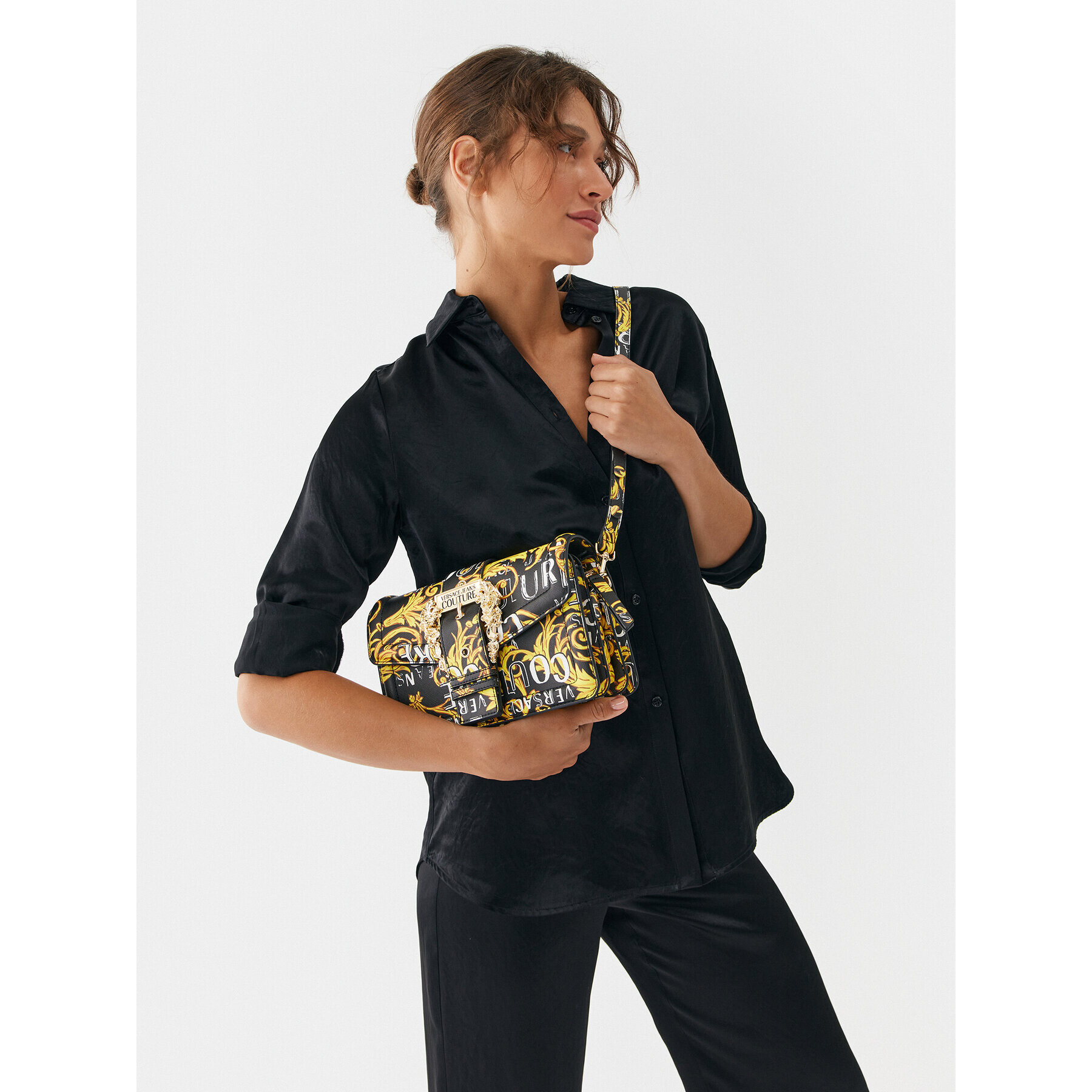Versace Jeans Couture Дамска чанта 74VA4BF1 Черен - Pepit.bg
