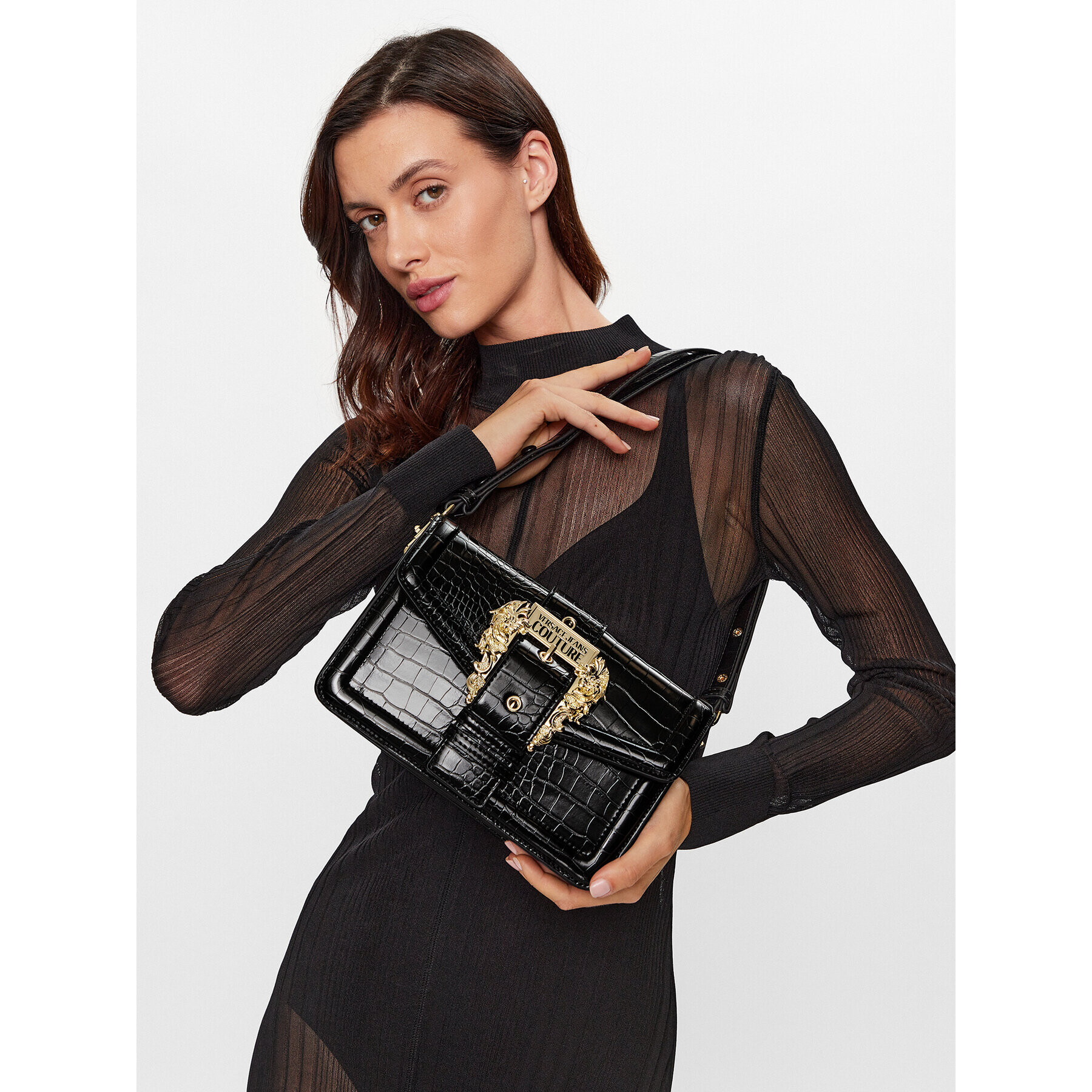 Versace Jeans Couture Дамска чанта 74VA4BF1 Черен - Pepit.bg