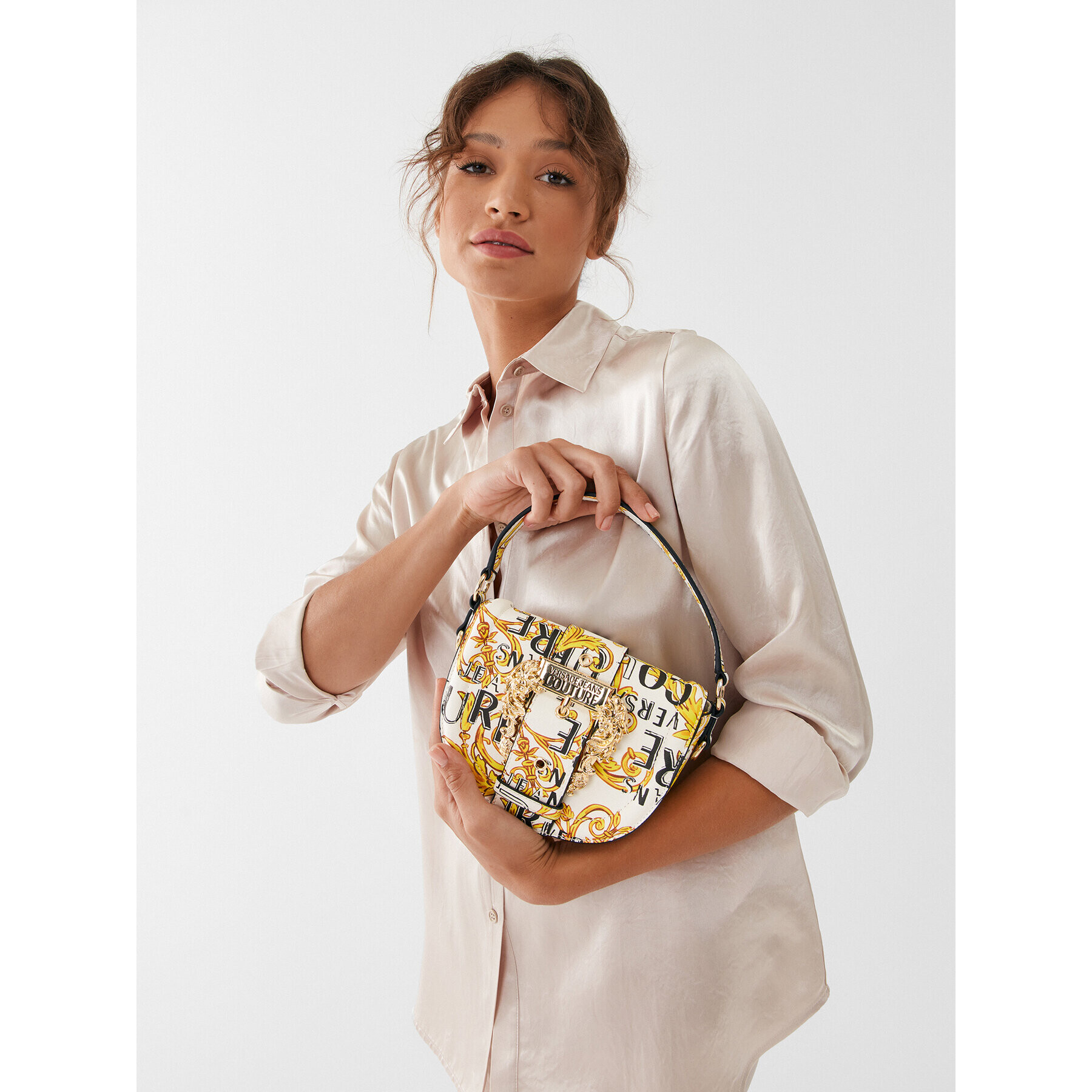 Versace Jeans Couture Дамска чанта 74VA4BF2 Бял - Pepit.bg