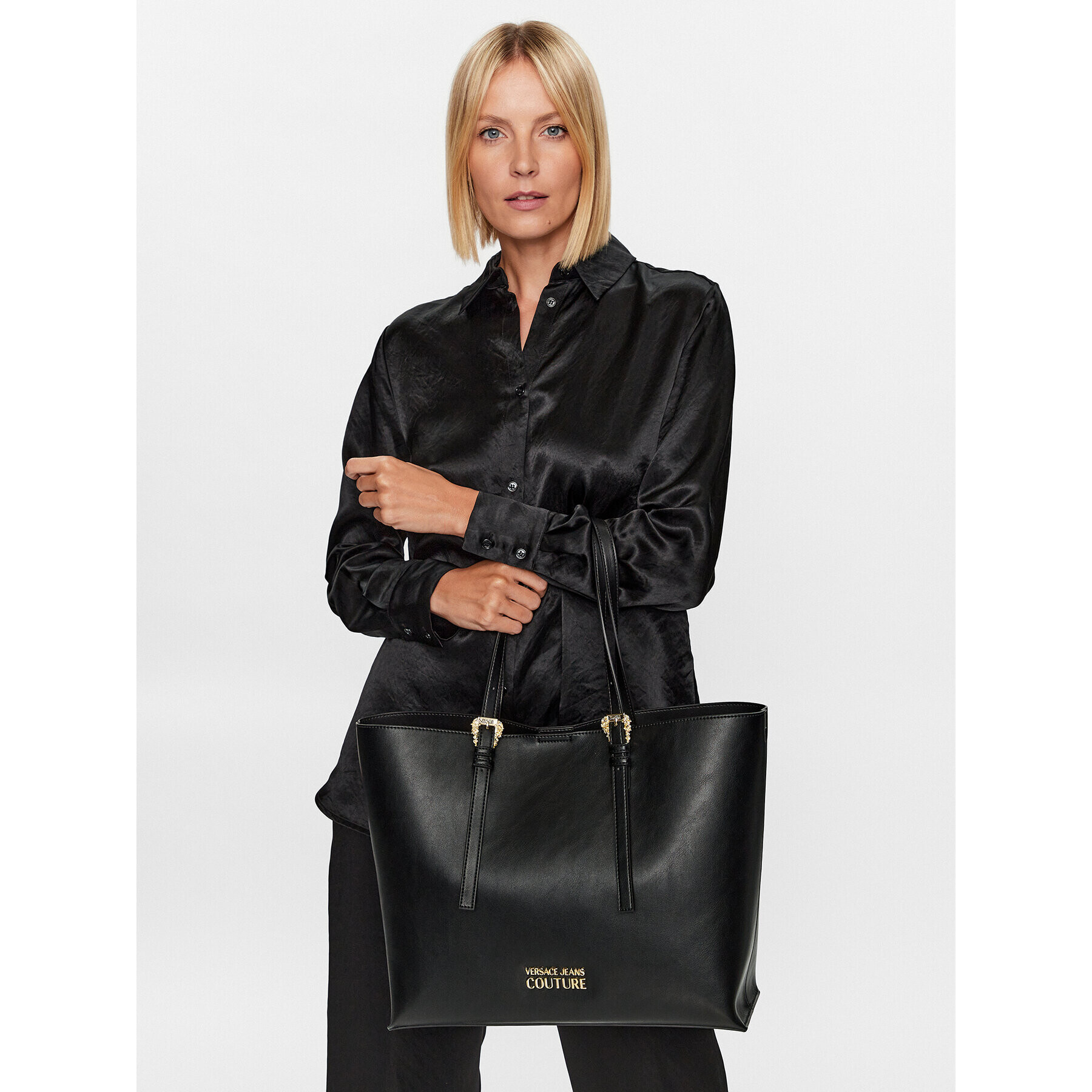 Versace Jeans Couture Дамска чанта 74VA4BFN Черен - Pepit.bg