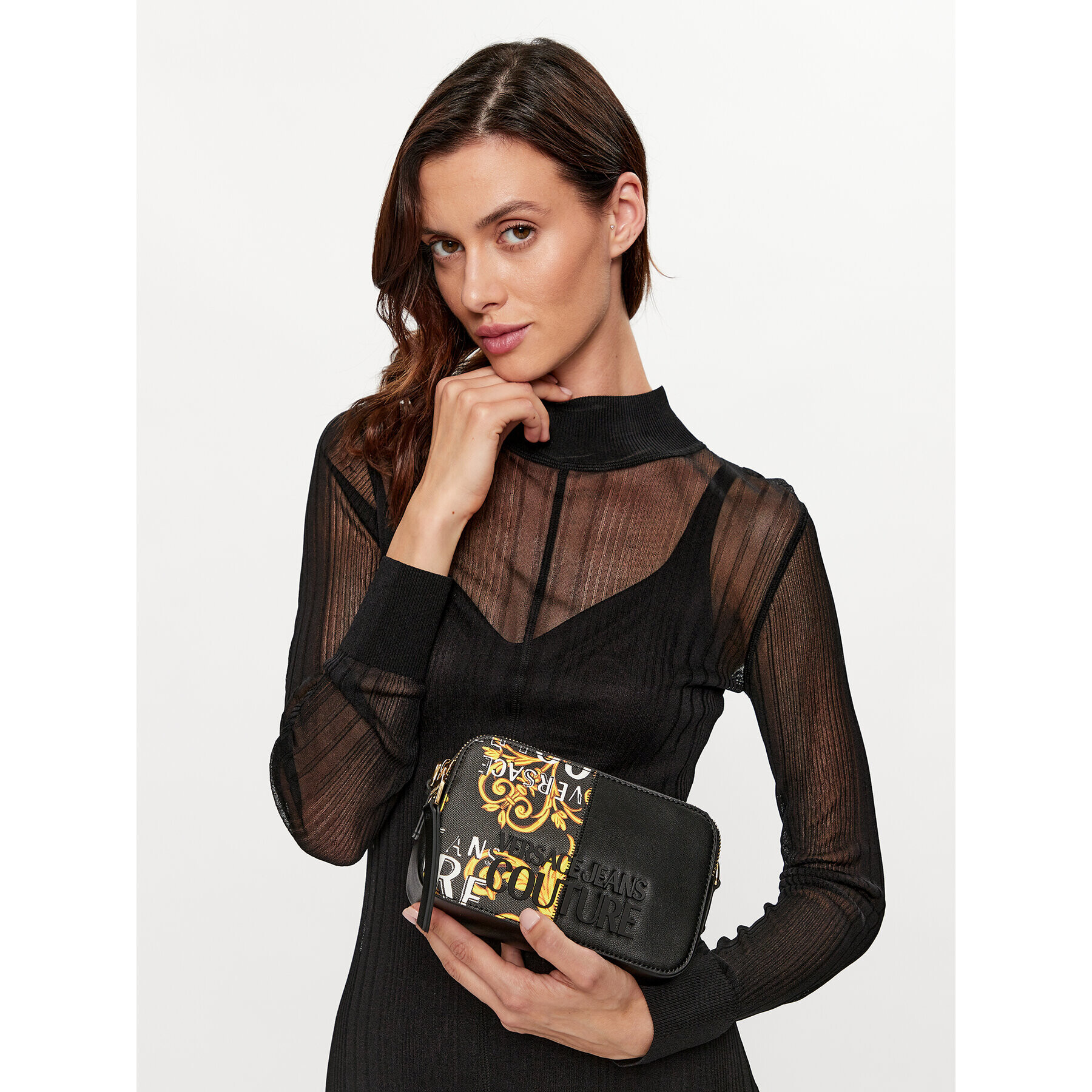Versace Jeans Couture Дамска чанта 74VA4BP3 Черен - Pepit.bg