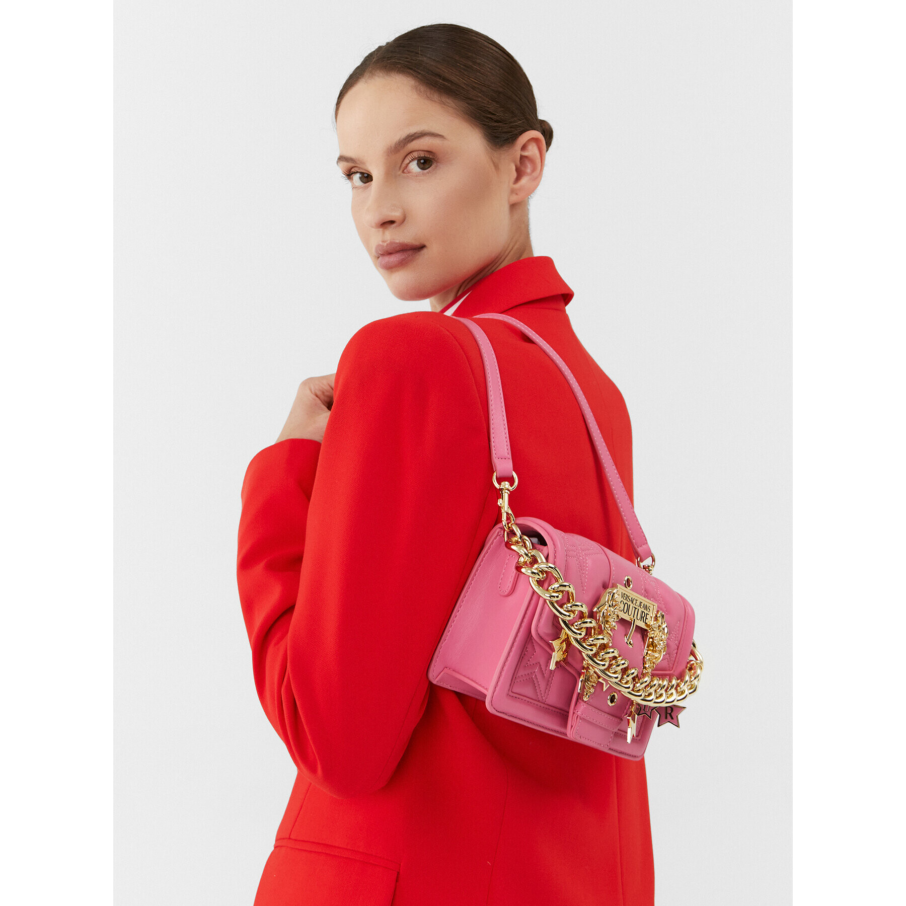 Versace Jeans Couture Дамска чанта 75VA4BFC Розов - Pepit.bg
