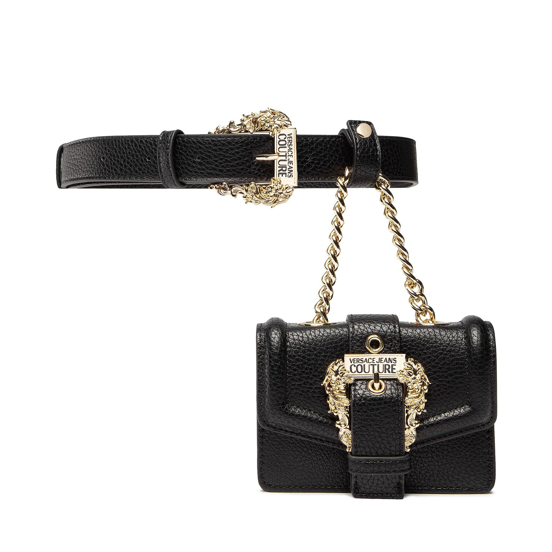 Versace Jeans Couture Дамски колан 73VA6FFS Черен - Pepit.bg