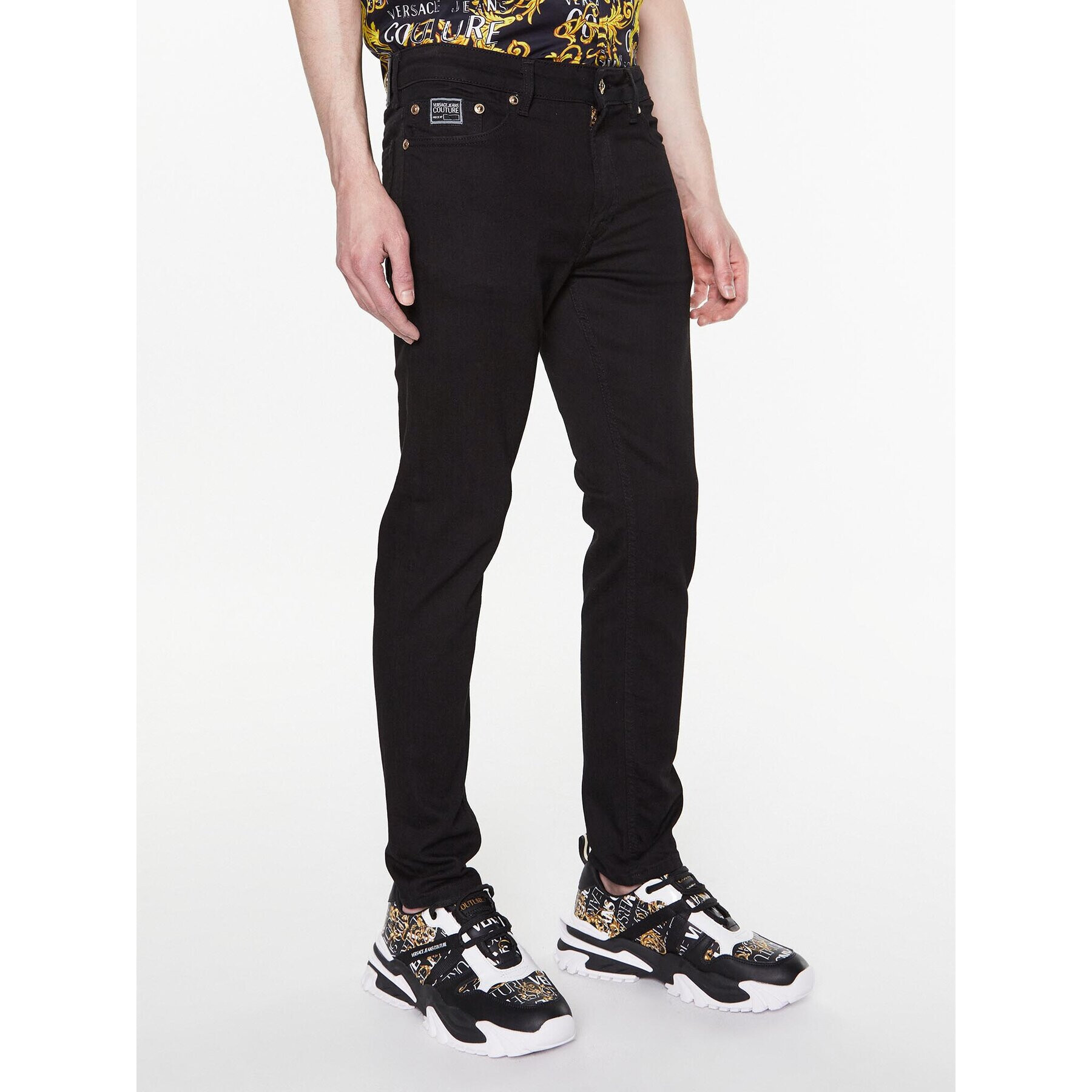 Versace Jeans Couture Дънки 74GAB540 Черен Skinny Fit - Pepit.bg