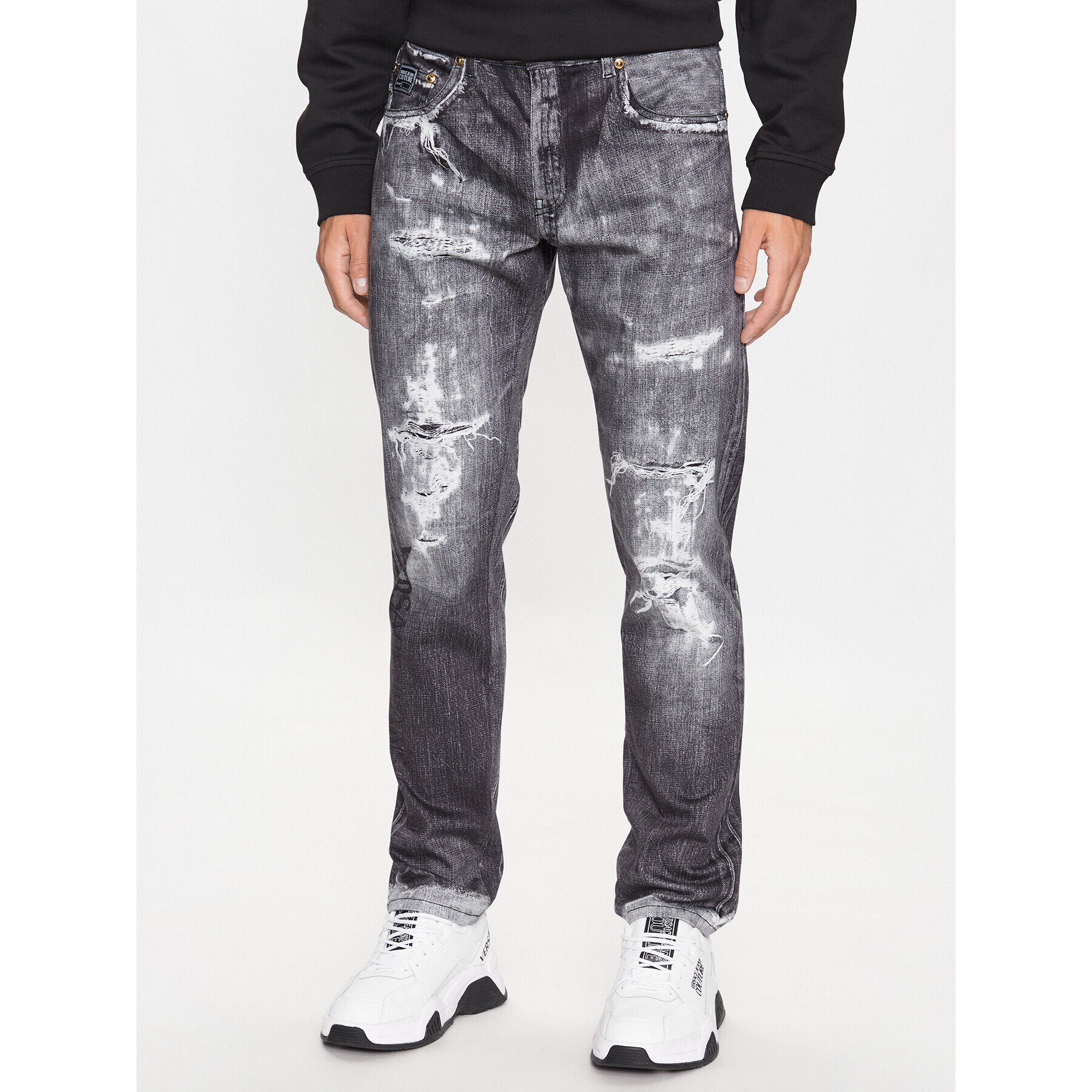 Versace Jeans Couture Дънки 74GAB59P Черен Regular Fit - Pepit.bg