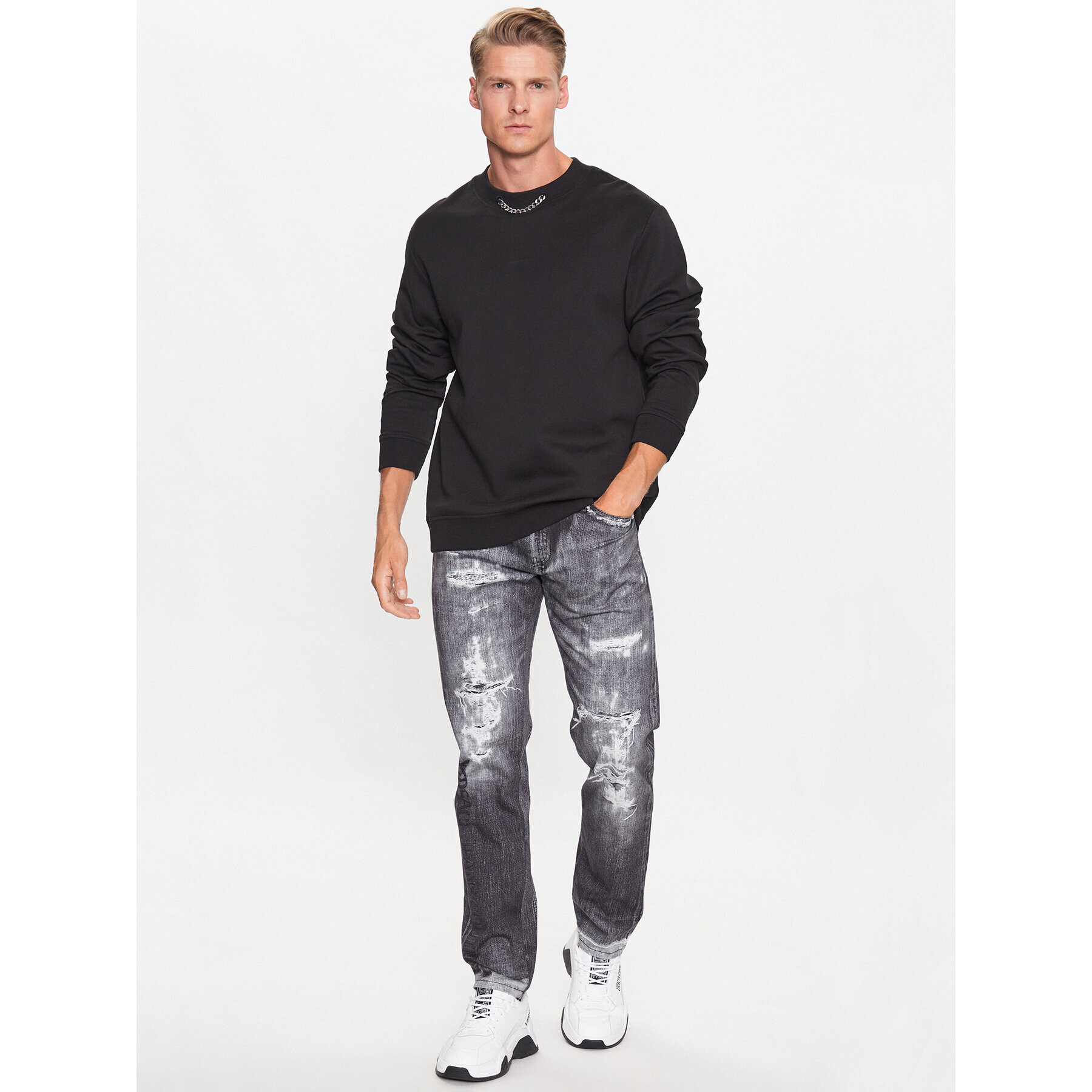Versace Jeans Couture Дънки 74GAB59P Черен Regular Fit - Pepit.bg