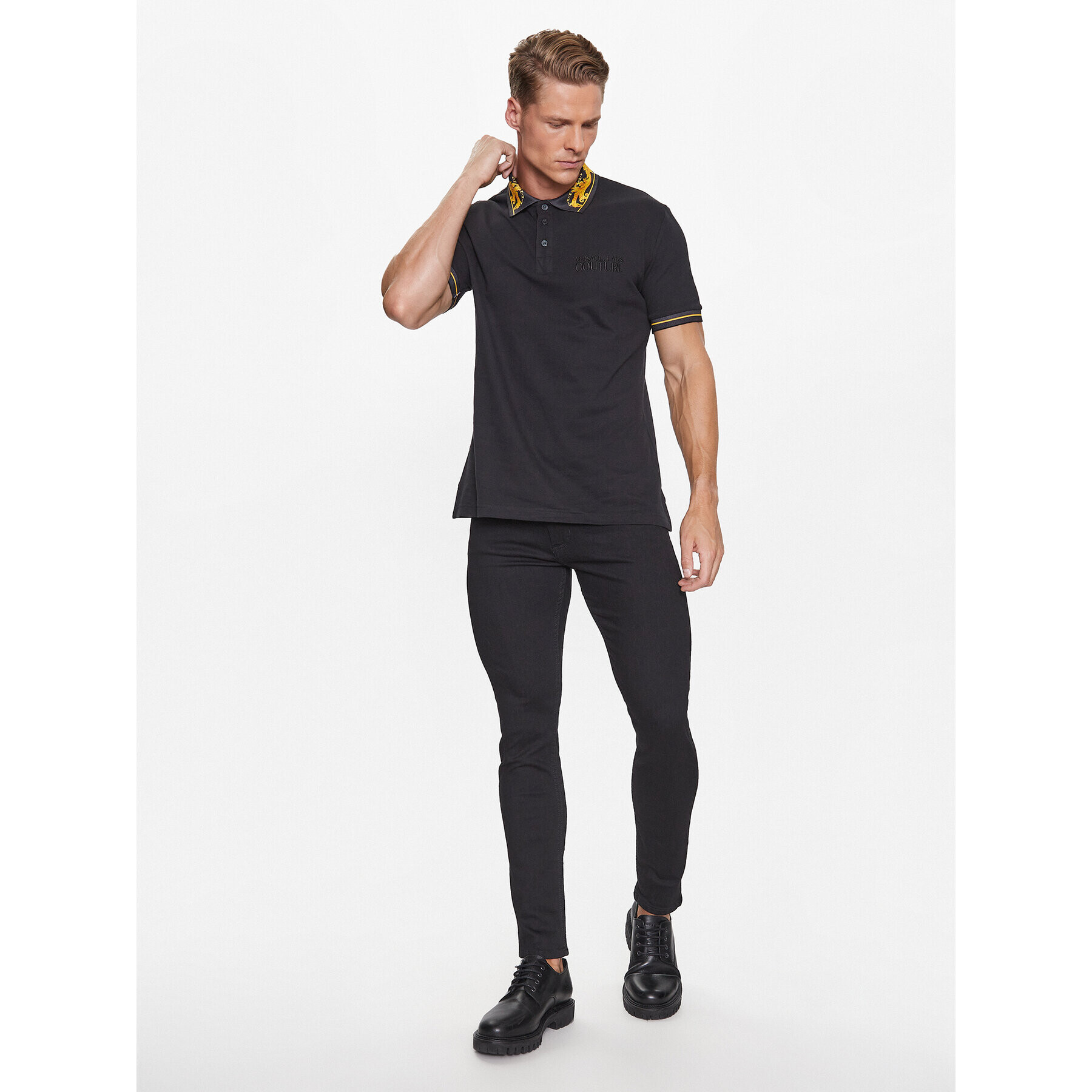 Versace Jeans Couture Дънки 75GAB5D0 Черен Skinny Fit - Pepit.bg