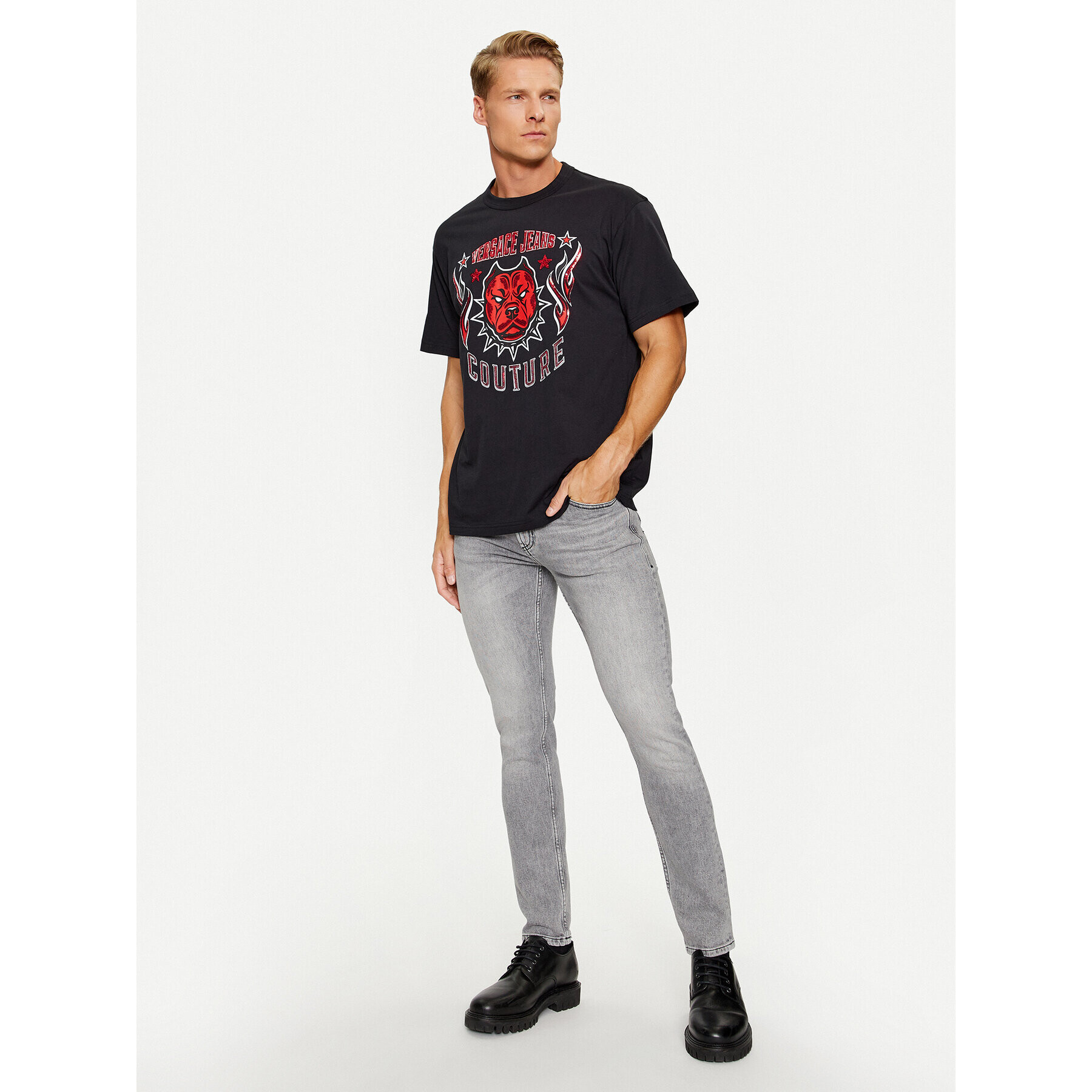 Versace Jeans Couture Дънки 75GAB5D2 Сив Slim Fit - Pepit.bg