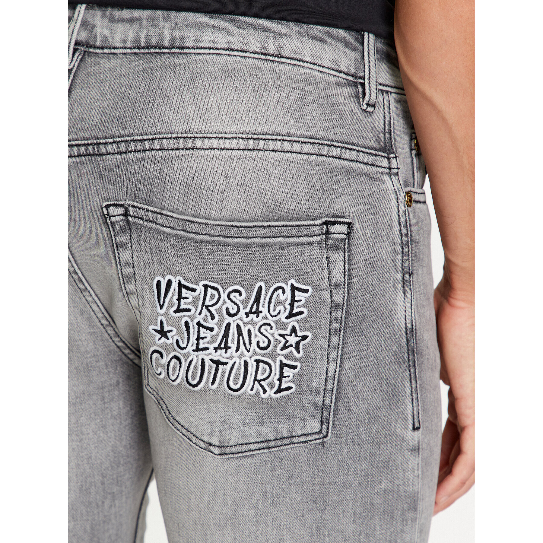 Versace Jeans Couture Дънки 75GAB5D2 Сив Slim Fit - Pepit.bg