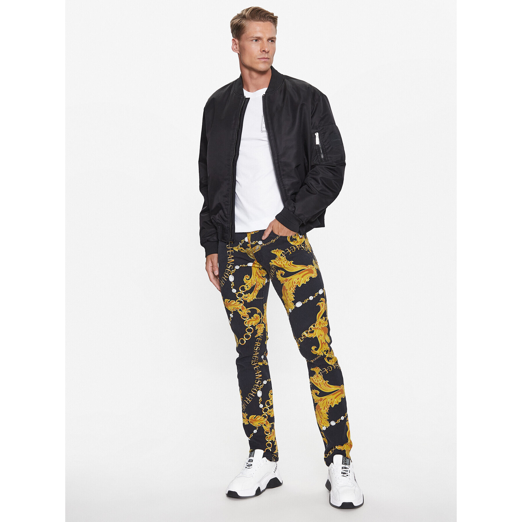 Versace Jeans Couture Дънки 75GAB5S0 Черен Slim Fit - Pepit.bg