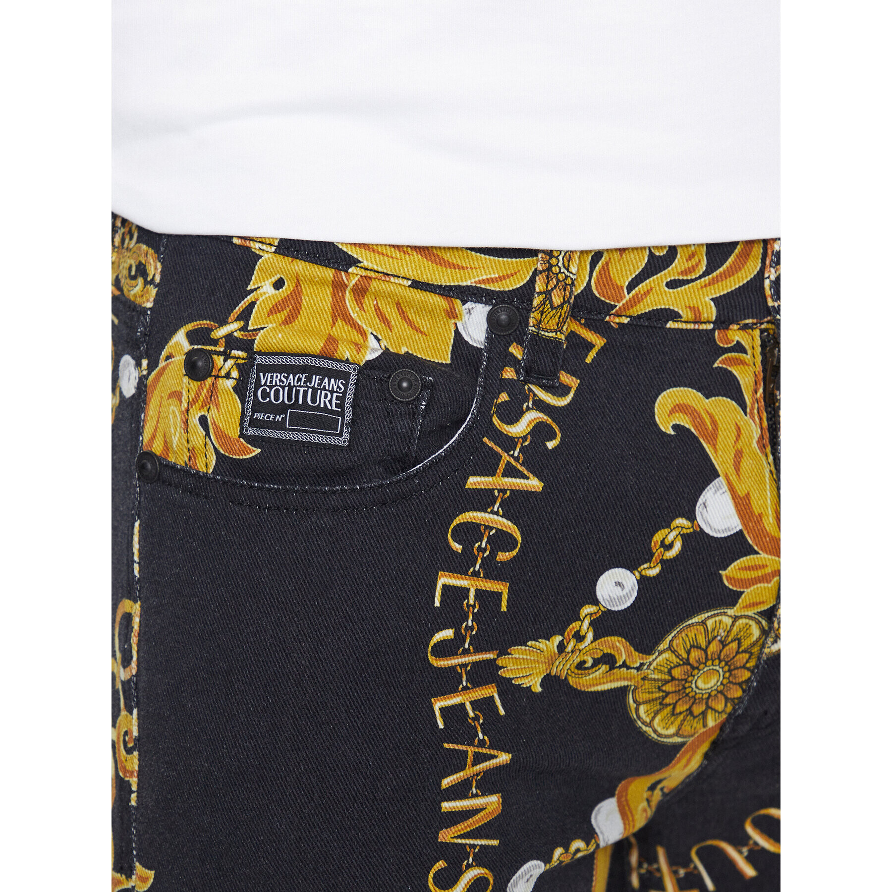 Versace Jeans Couture Дънки 75GAB5S0 Черен Slim Fit - Pepit.bg