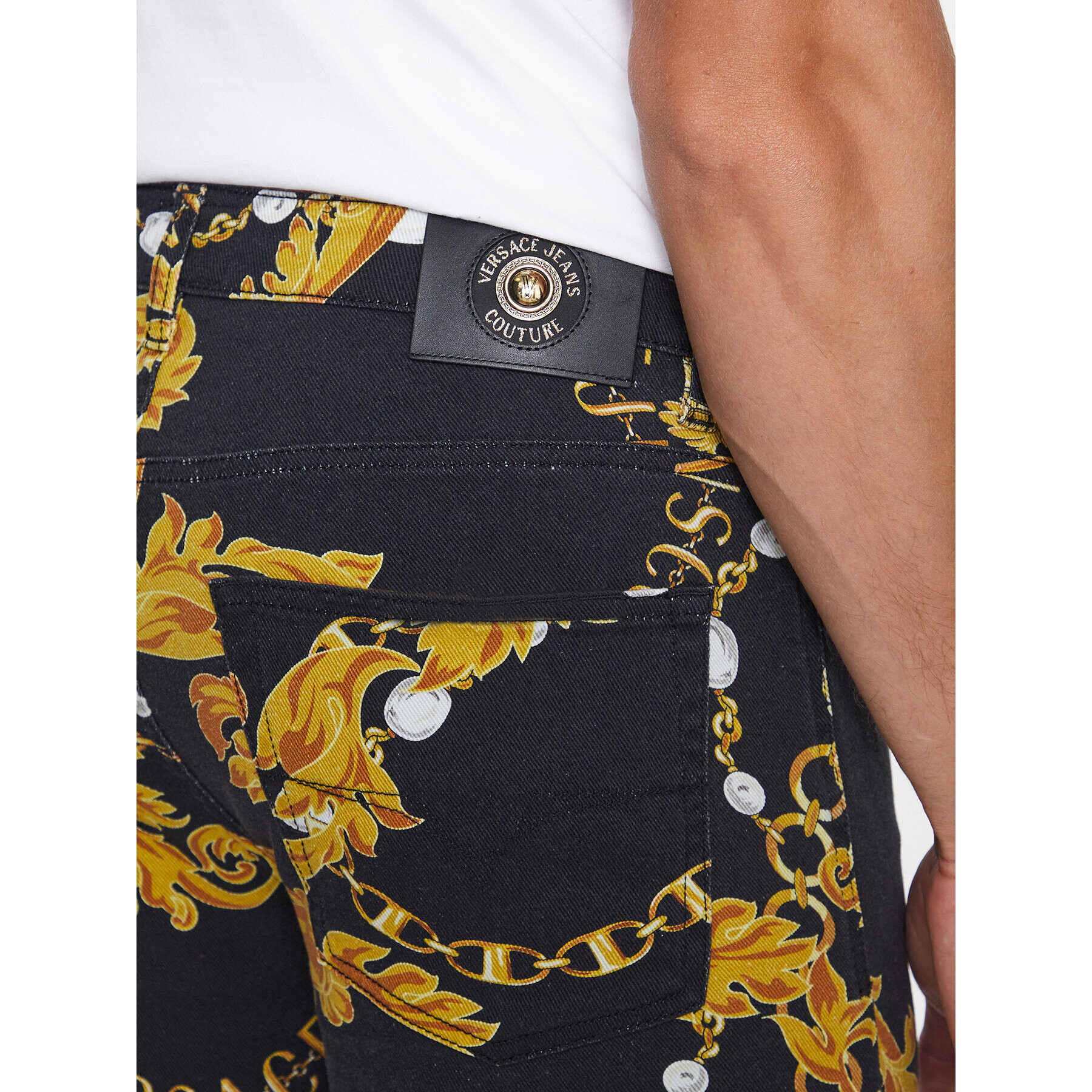 Versace Jeans Couture Дънки 75GAB5S0 Черен Slim Fit - Pepit.bg