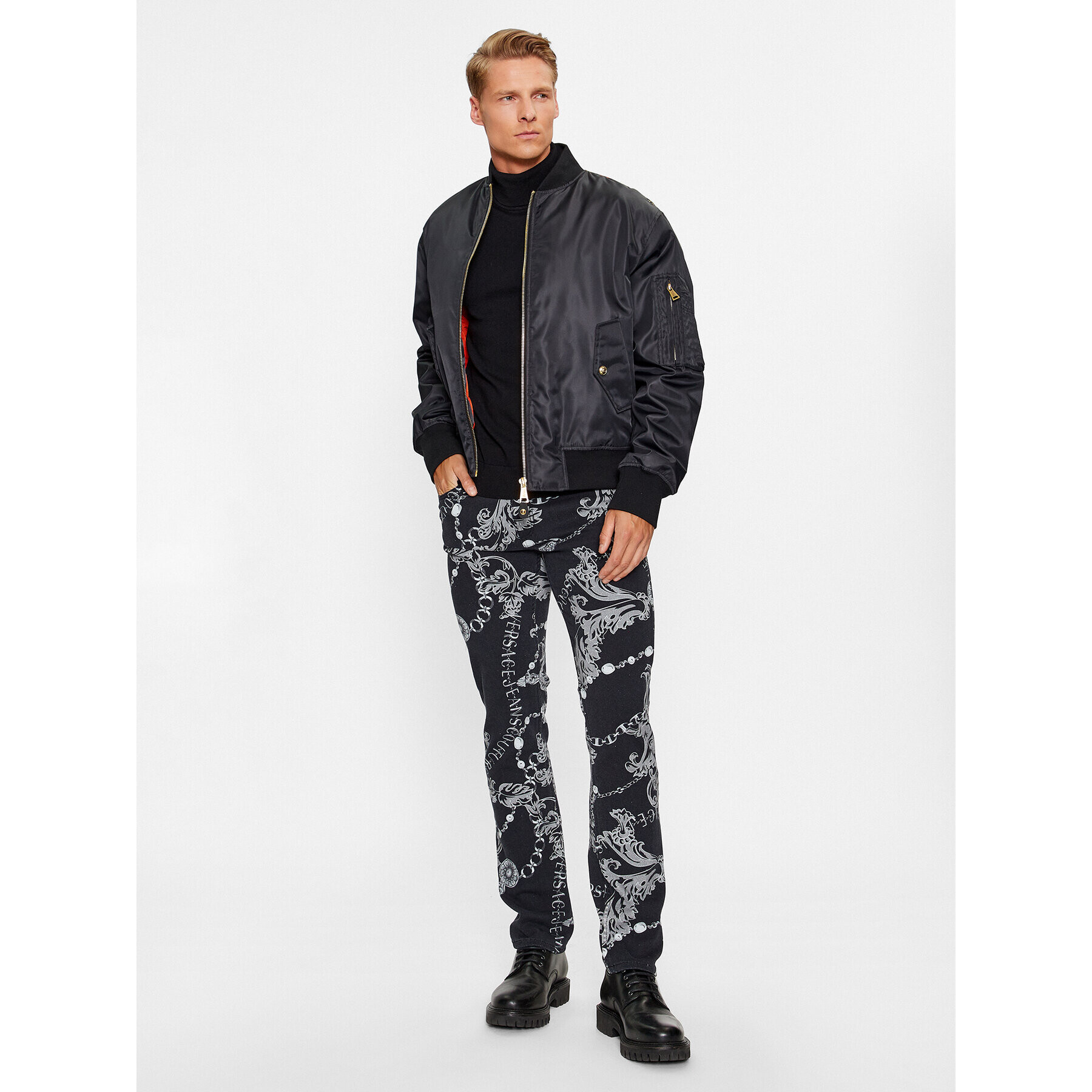 Versace Jeans Couture Дънки 75GAB5S0 Черен Slim Fit - Pepit.bg