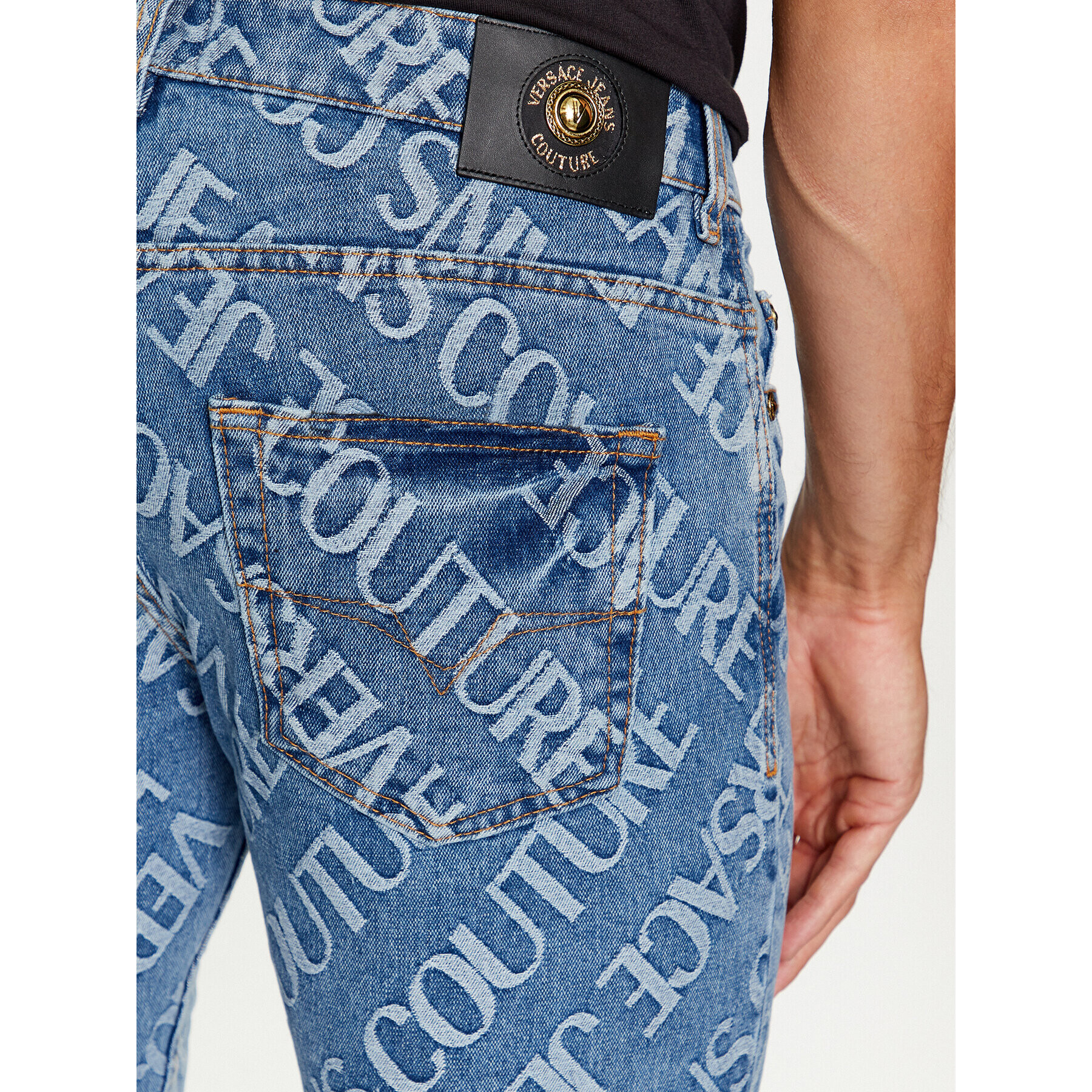 Versace Jeans Couture Дънки 75GAB5S0 Син Slim Fit - Pepit.bg