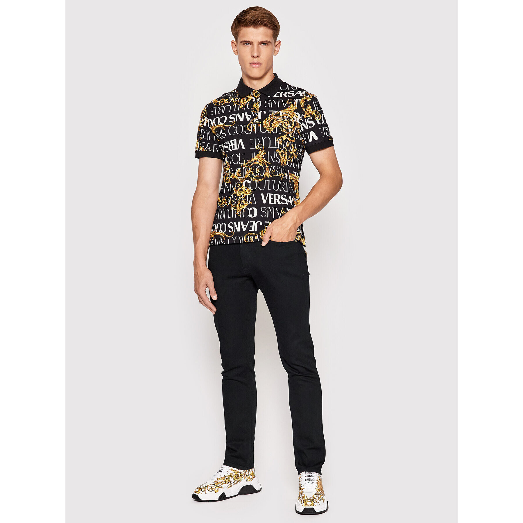 Versace Jeans Couture Дънки Dundee 73GAB5DM Черен Regular Fit - Pepit.bg