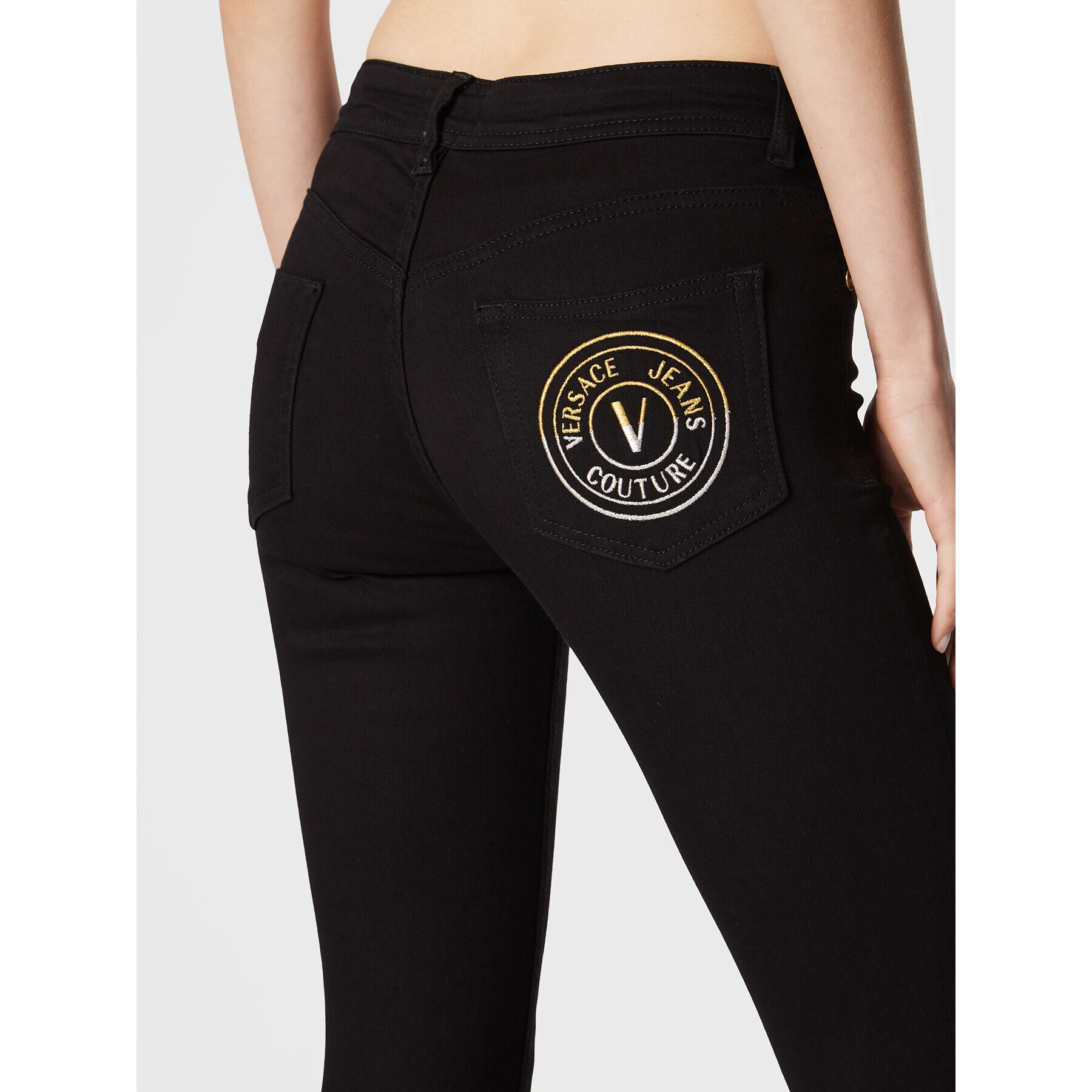 Versace Jeans Couture Дънки Jackie 73HAB5J2 Черен Slim Fit - Pepit.bg